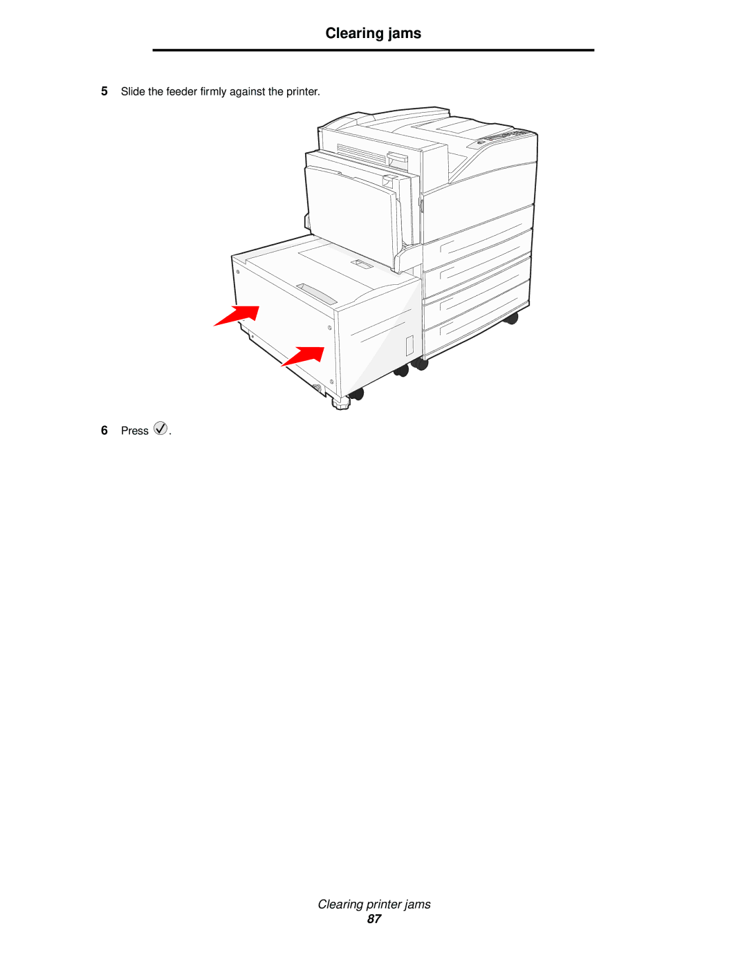 IBM 1585 (MT 4539) manual Slide the feeder firmly against the printer Press 