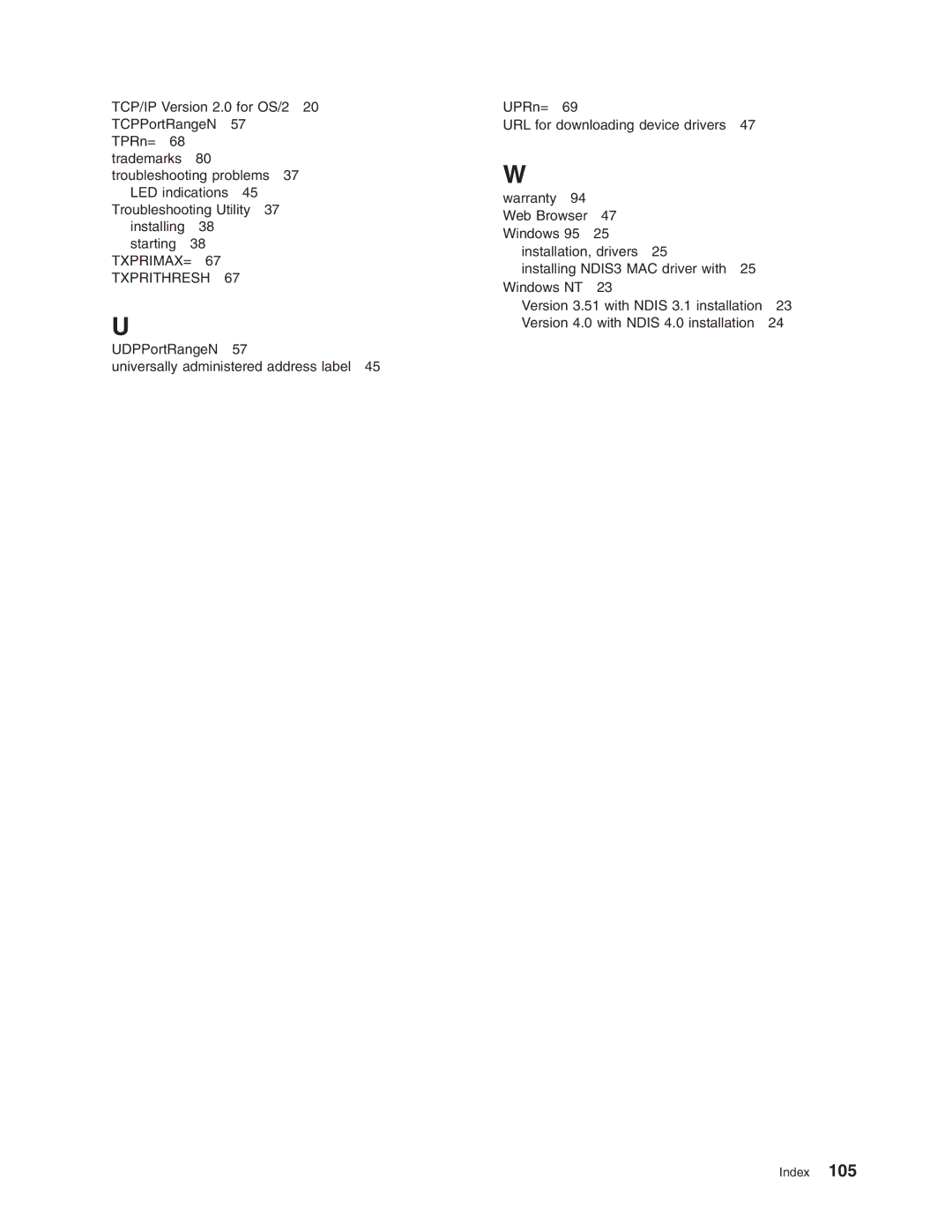 IBM 16/4 Token-Ring manual TXPRIMAX= Txprithresh 