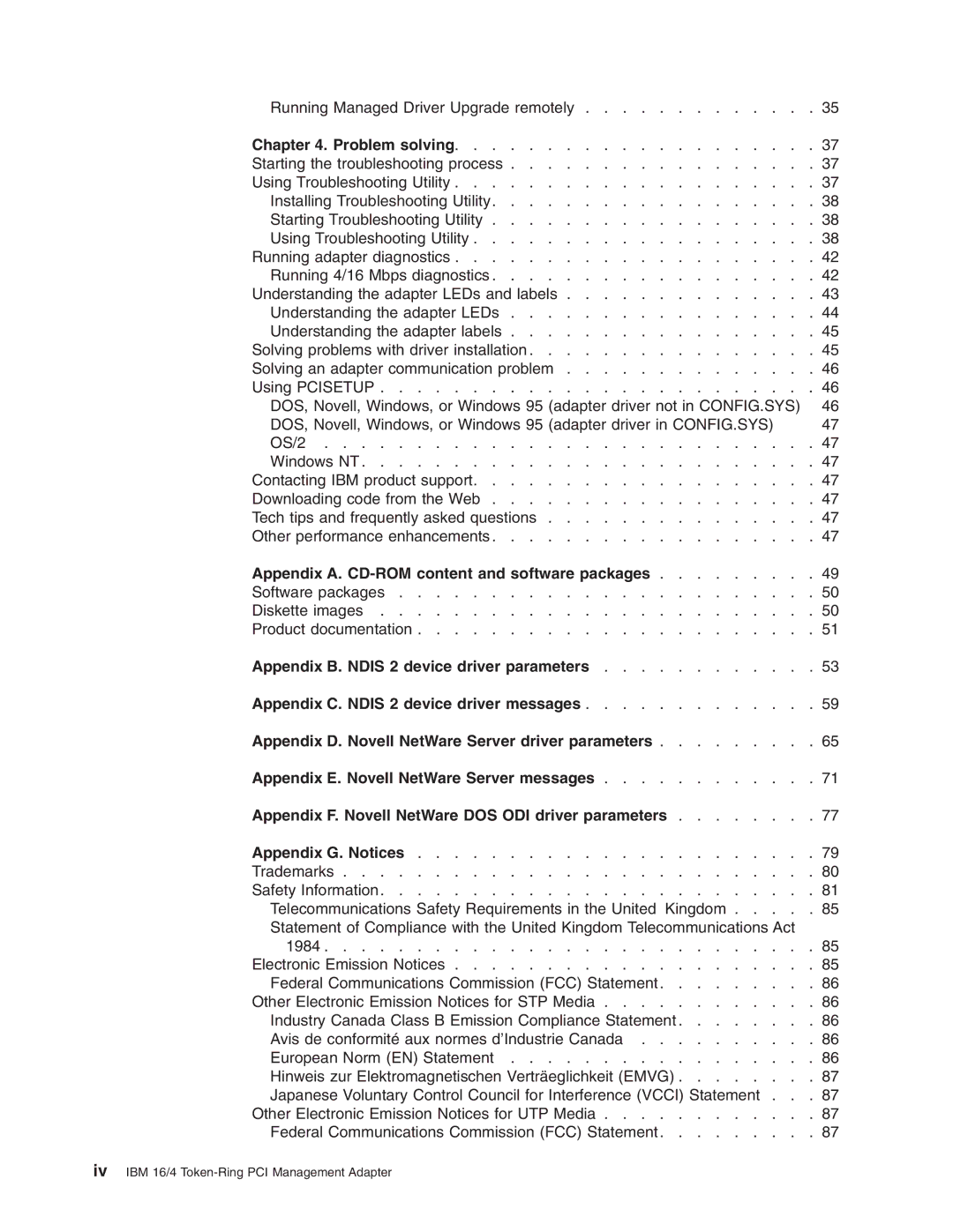 IBM 16/4 Token-Ring manual Appendix A. CD-ROM content and software packages 