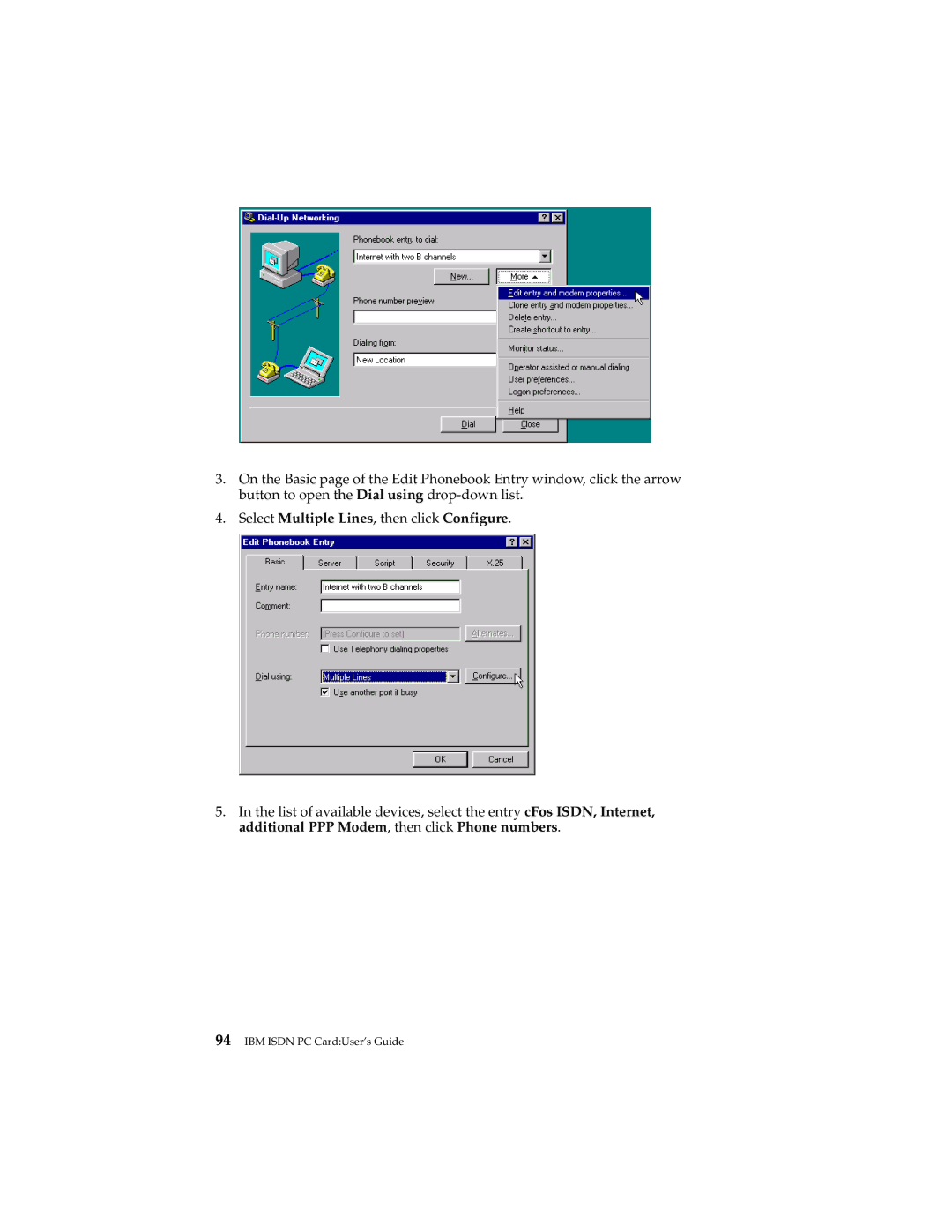 IBM 19K5716 manual Select Multiple Lines, then click Configure 