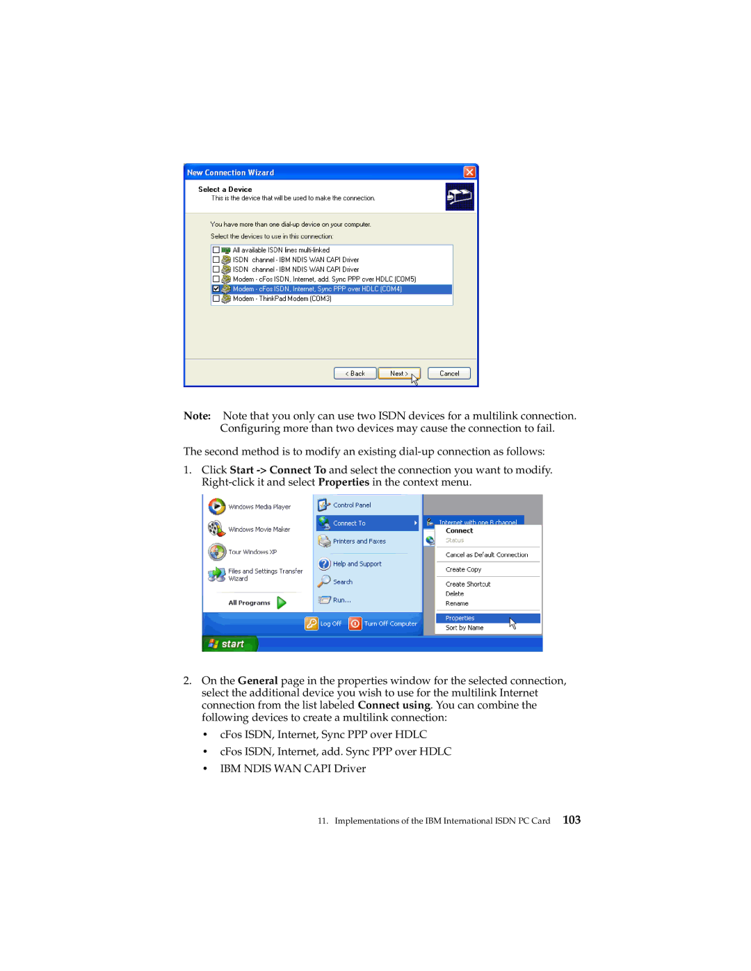 IBM 19K5716 manual Implementations of the IBM International Isdn PC Card 