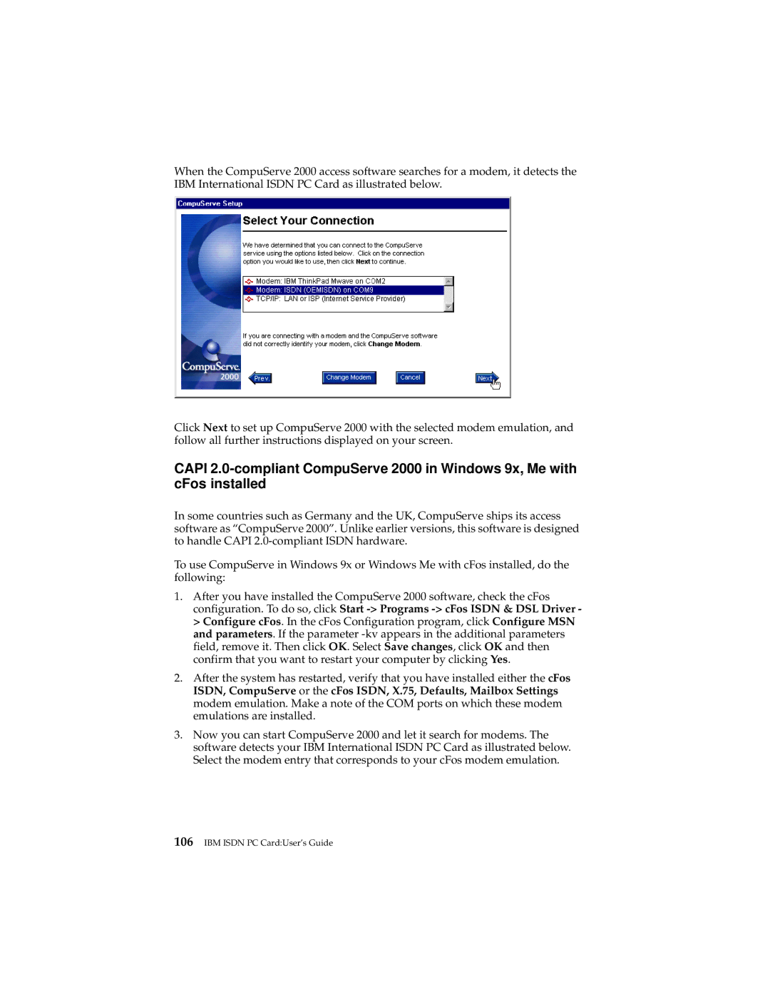 IBM 19K5716 manual IBM Isdn PC CardUser’s Guide 