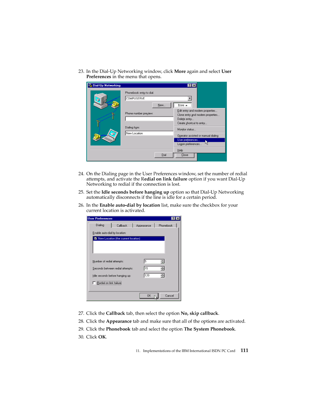 IBM 19K5716 manual Implementations of the IBM International Isdn PC Card 