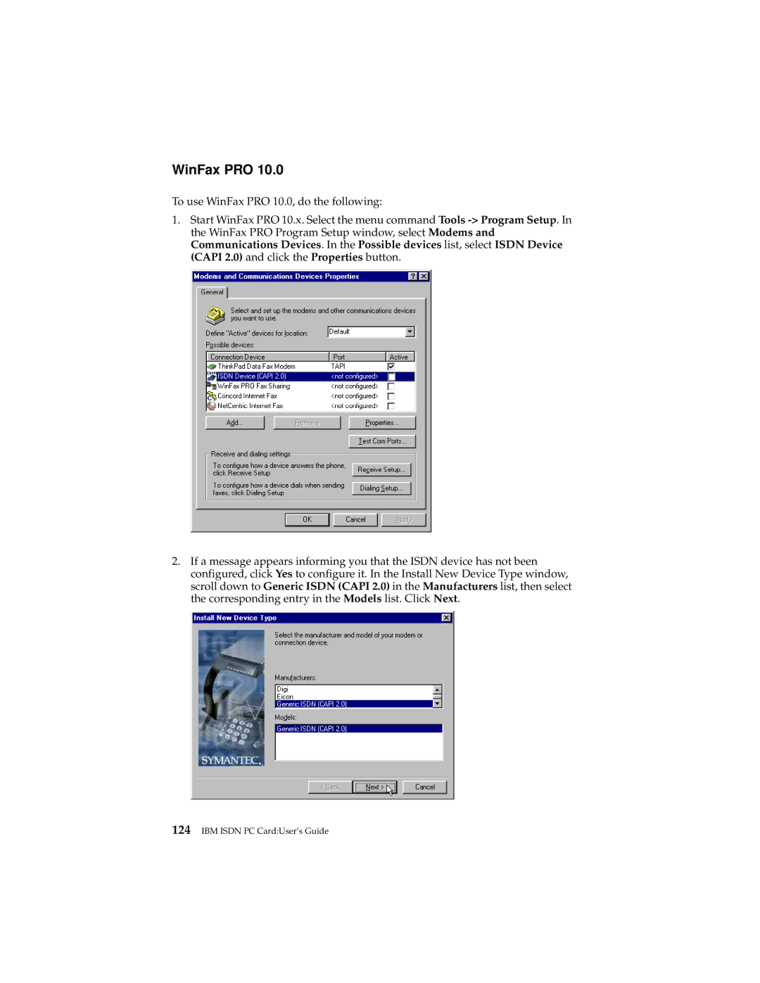 IBM 19K5716 manual WinFax PRO 