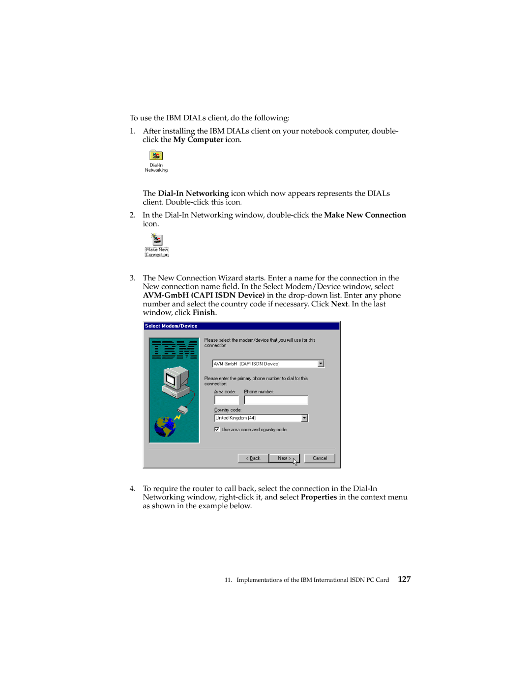 IBM 19K5716 manual Implementations of the IBM International Isdn PC Card 