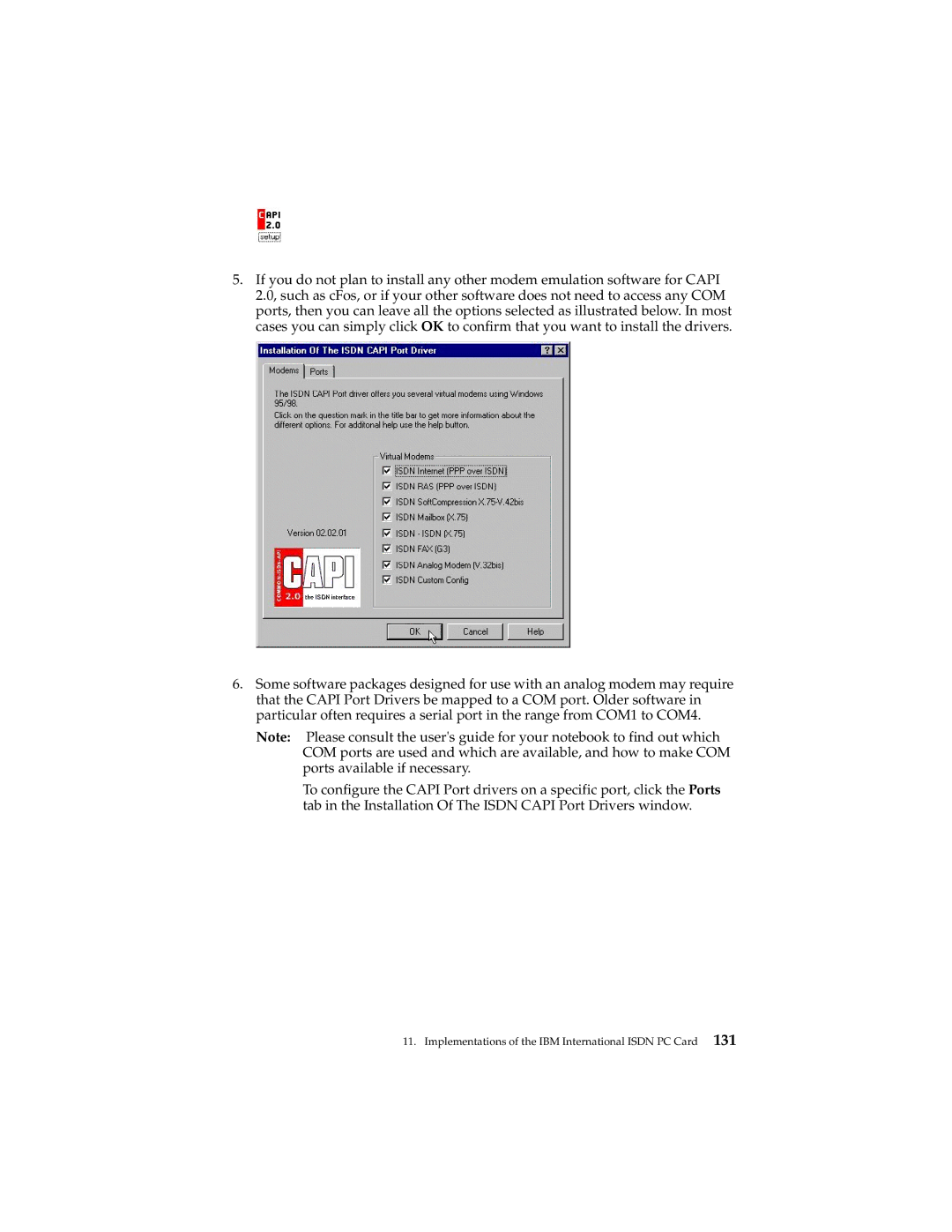 IBM 19K5716 manual Implementations of the IBM International Isdn PC Card 