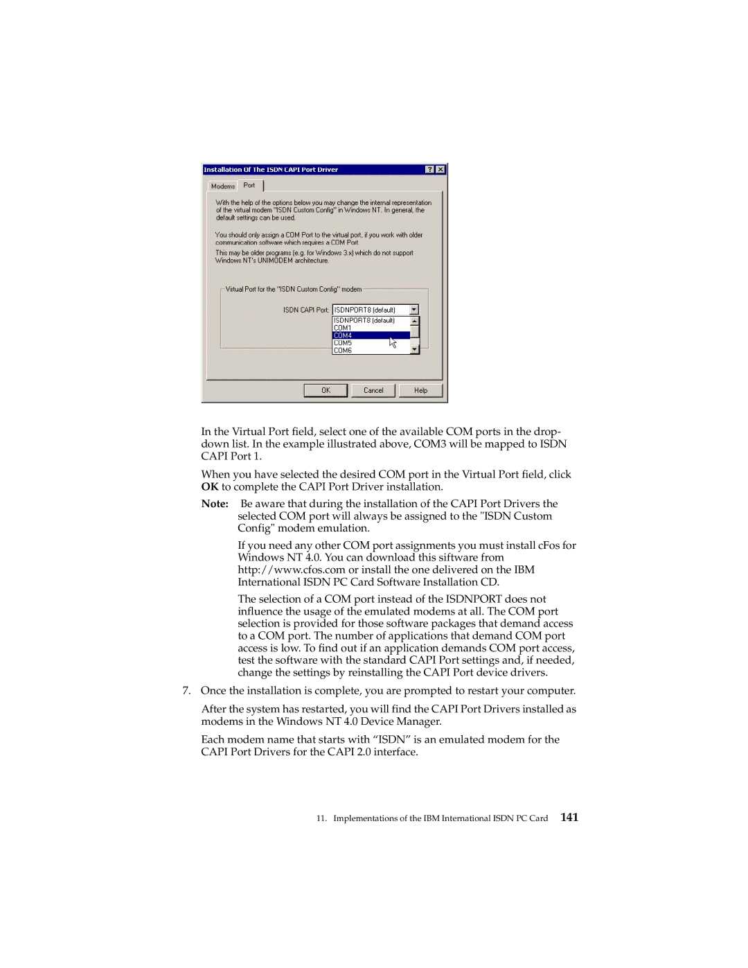 IBM 19K5716 manual Implementations of the IBM International Isdn PC Card 