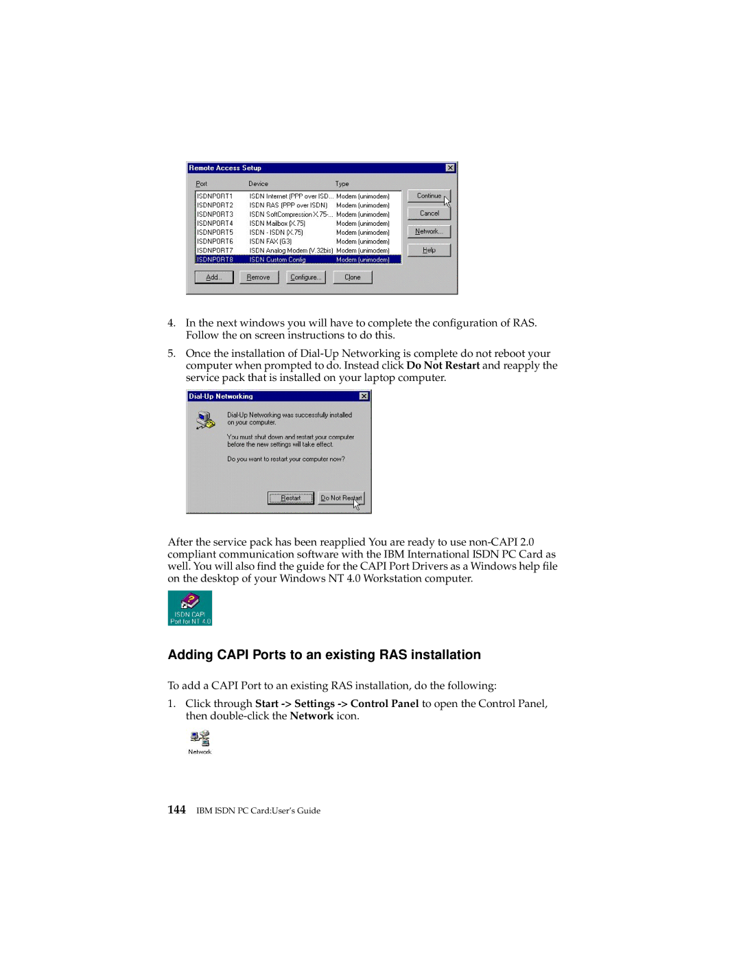 IBM 19K5716 manual Adding Capi Ports to an existing RAS installation 