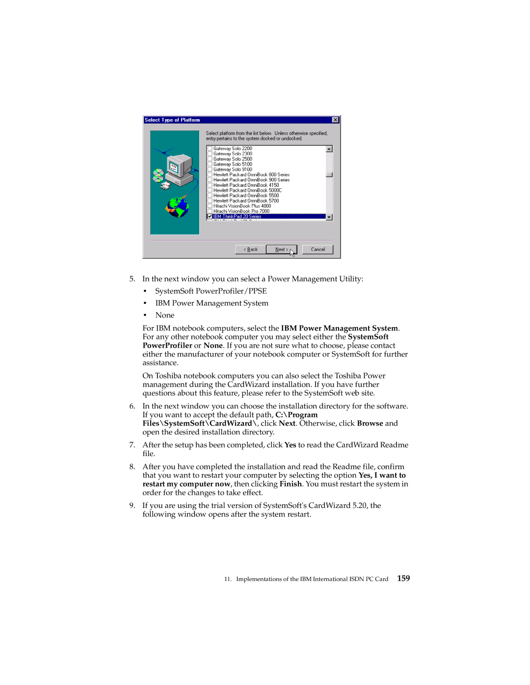 IBM 19K5716 manual Implementations of the IBM International Isdn PC Card 