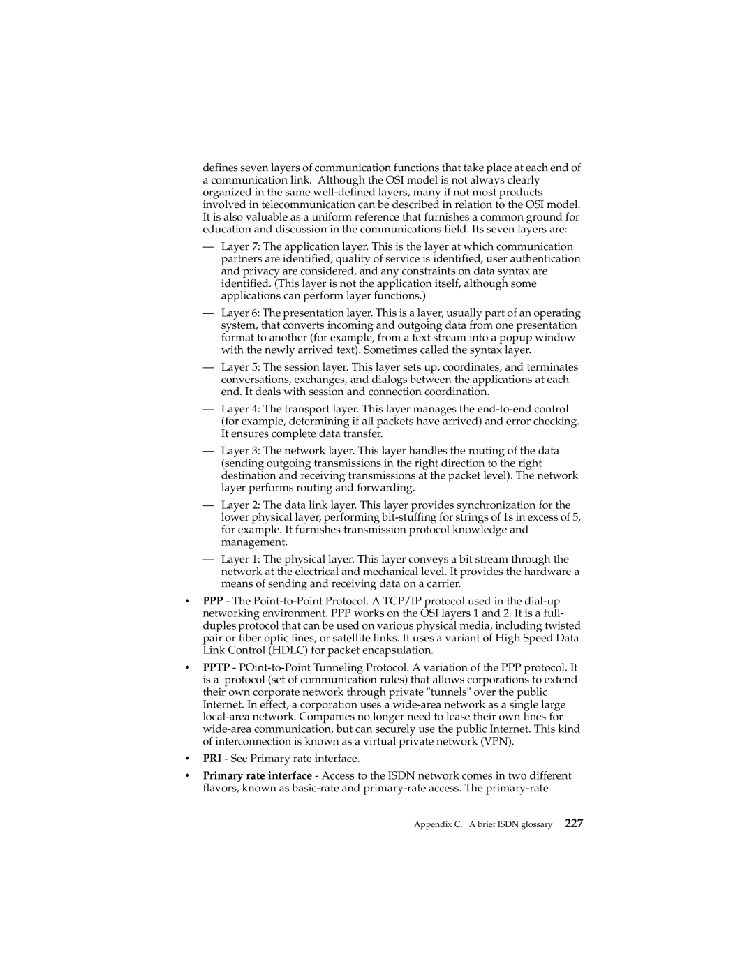 IBM 19K5716 manual Appendix C. a brief Isdn glossary 