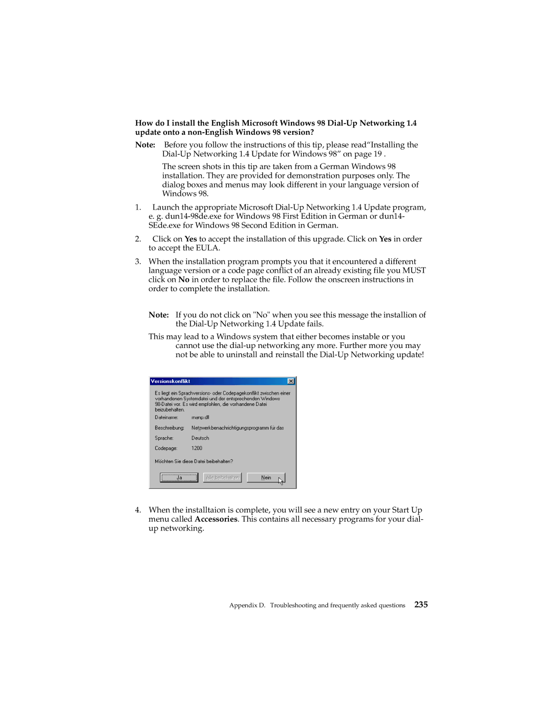 IBM 19K5716 manual Appendix D. Troubleshooting and frequently asked questions 