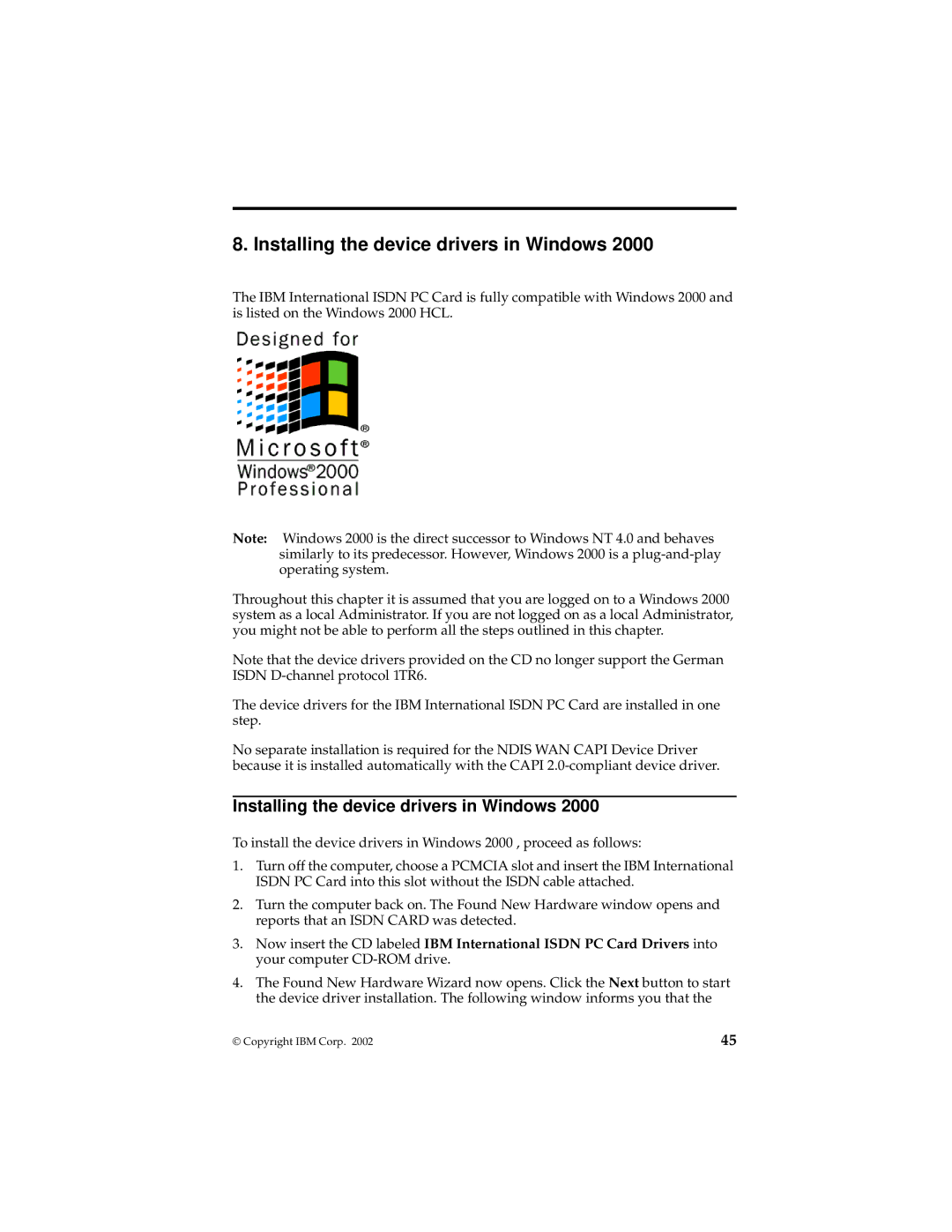 IBM 19K5716 manual Installing the device drivers in Windows 