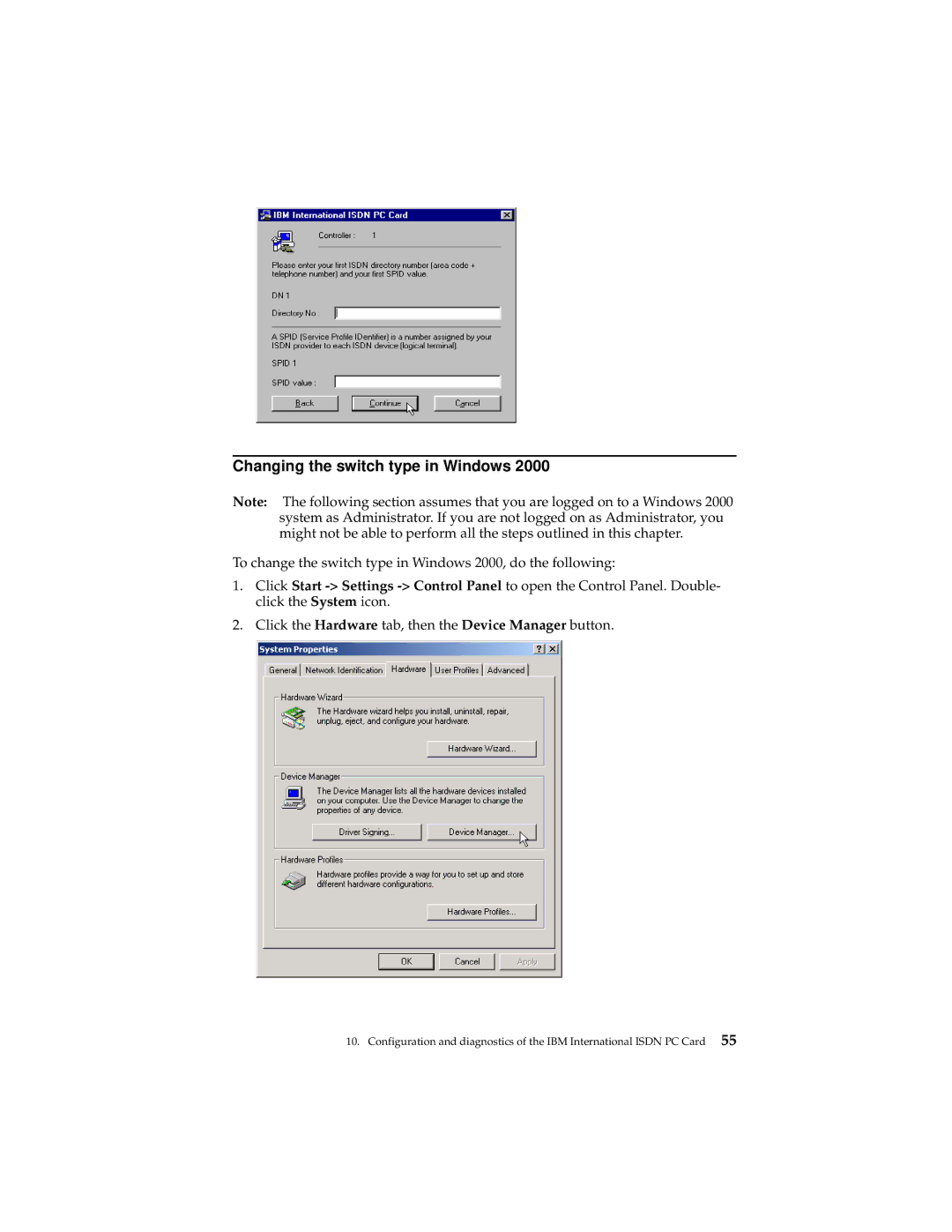 IBM 19K5716 manual Changing the switch type in Windows 