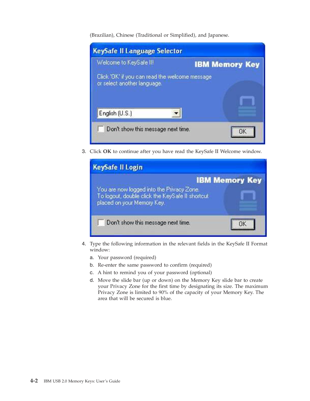 IBM manual 2IBM USB 2.0 Memory Keys User’s Guide 