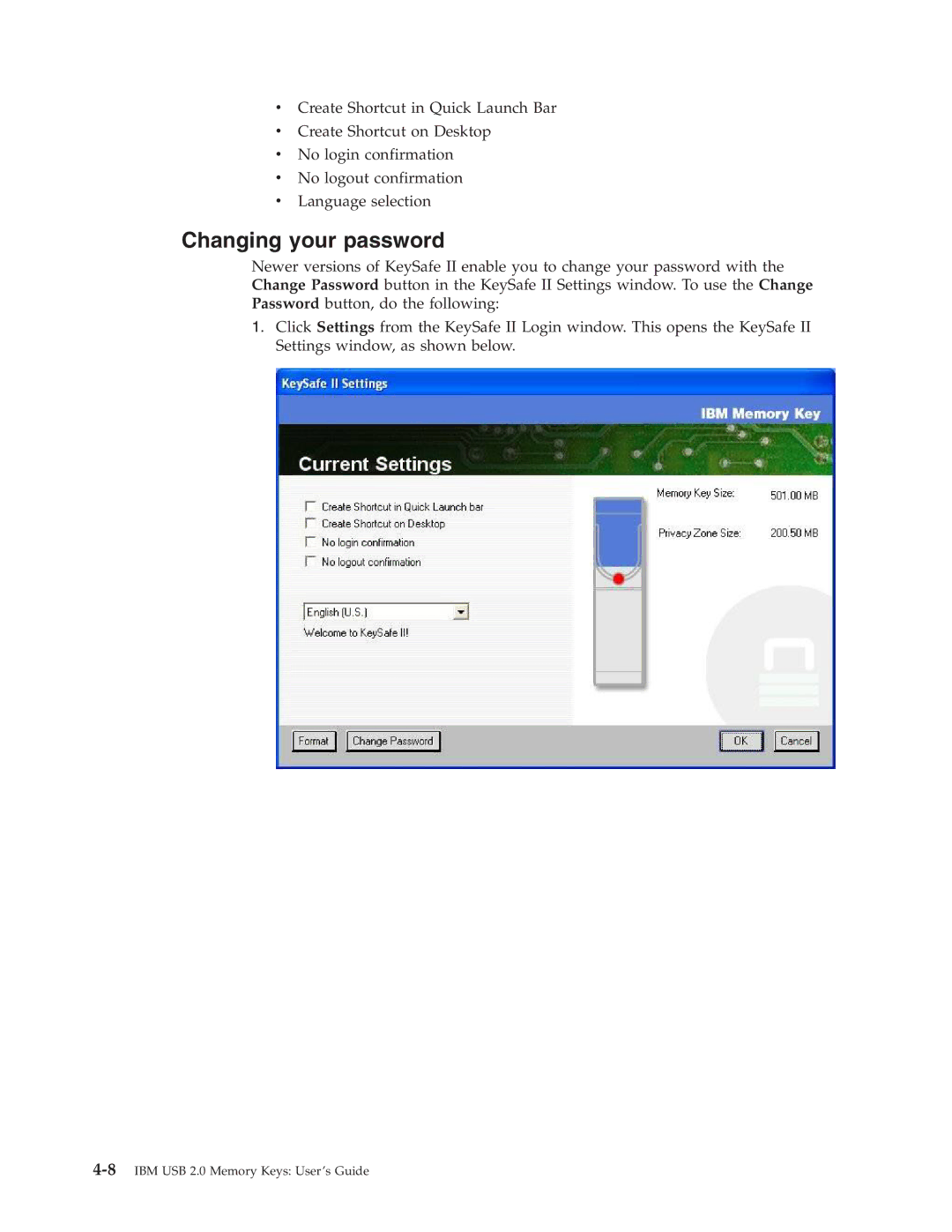 IBM 2 manual Changing your password 