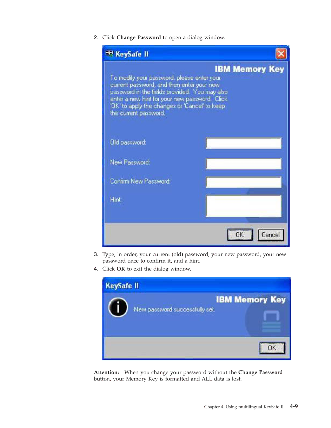 IBM 2 manual Using multilingual KeySafe II 