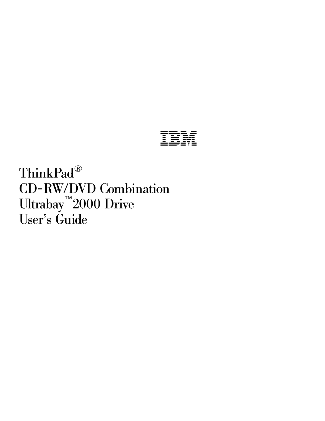 IBM 2000 manual 