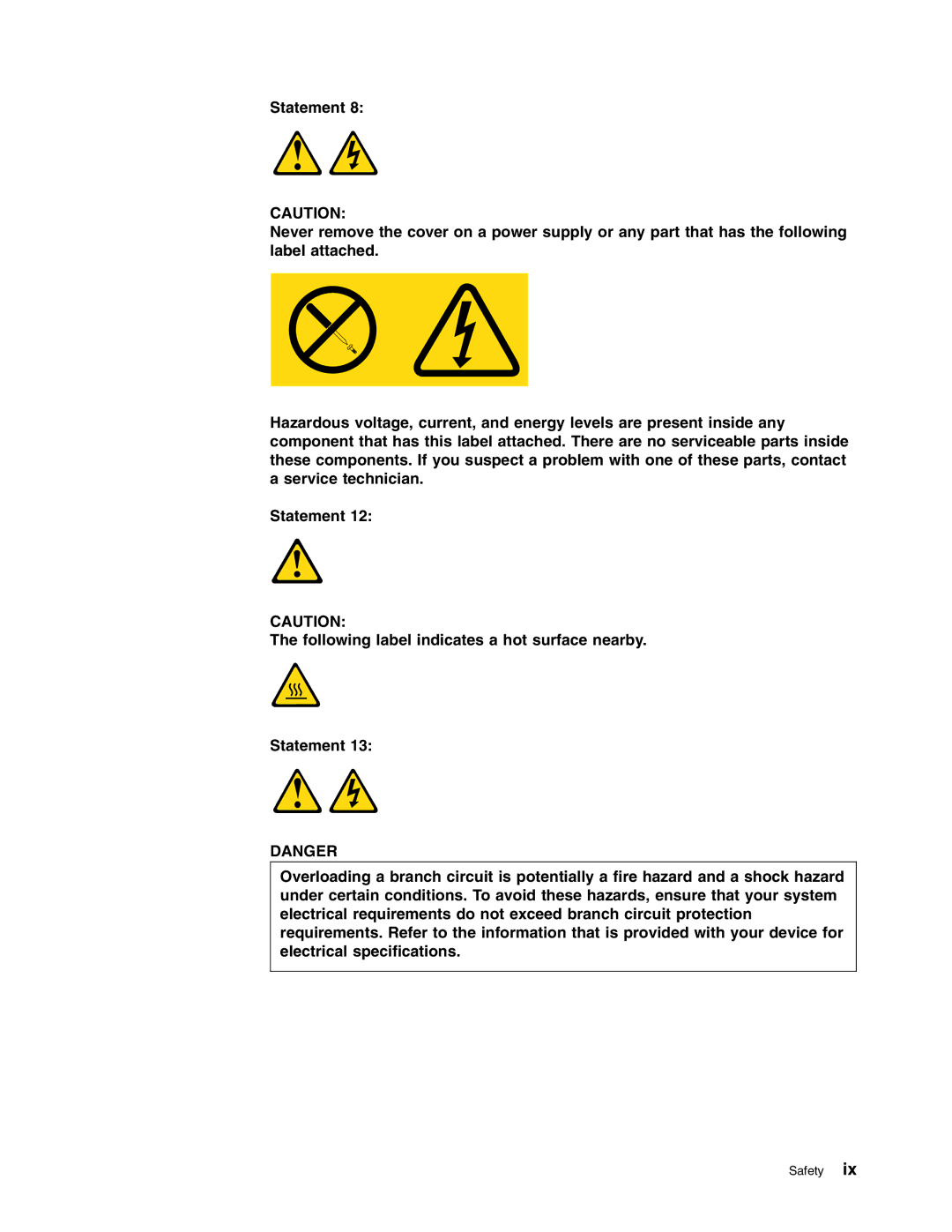 IBM 206 manual Safety 