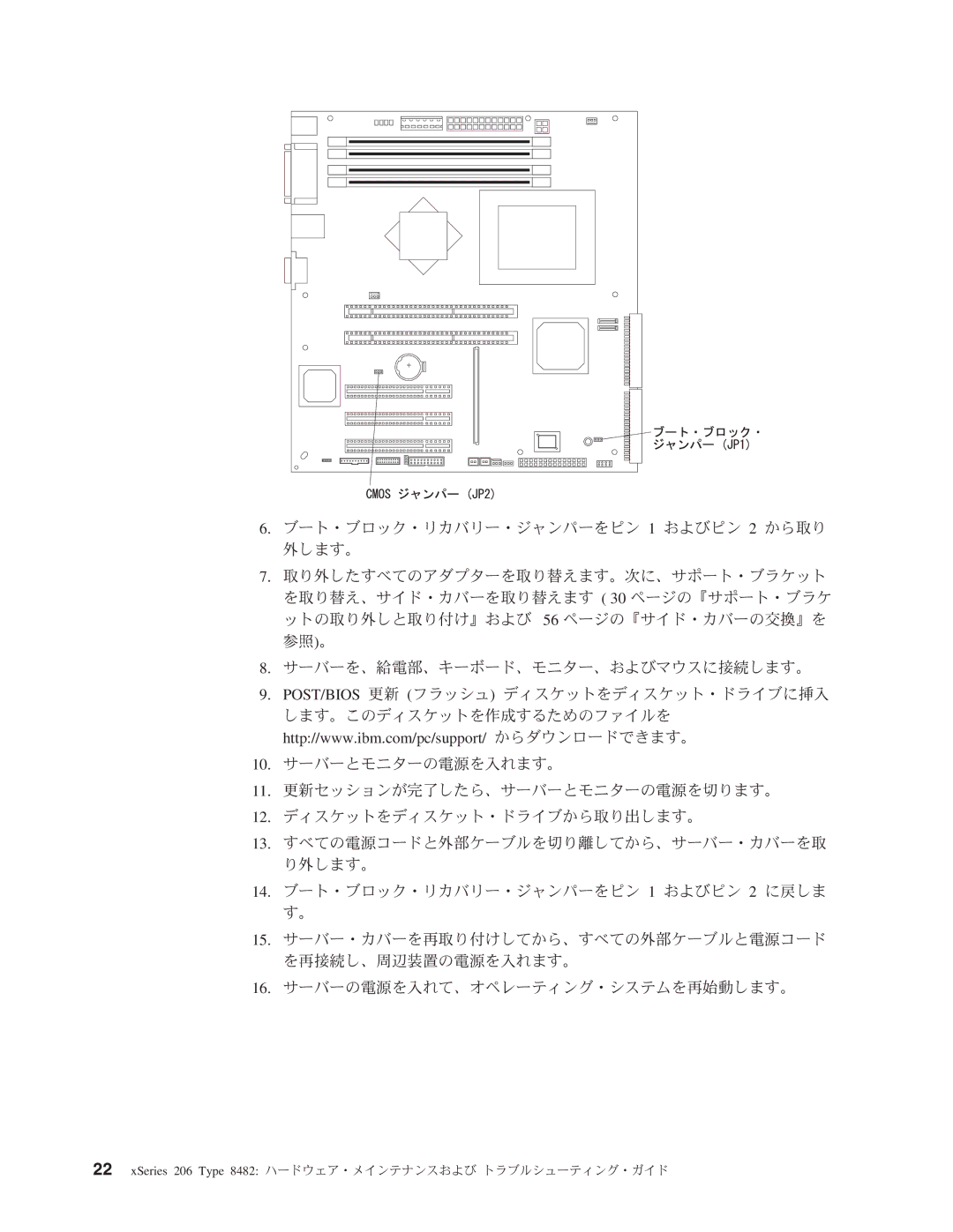 IBM manual XSeries 206 Type 8482 ハードウェア・メインテナンスおよび トラブルシューティング・ガイド 