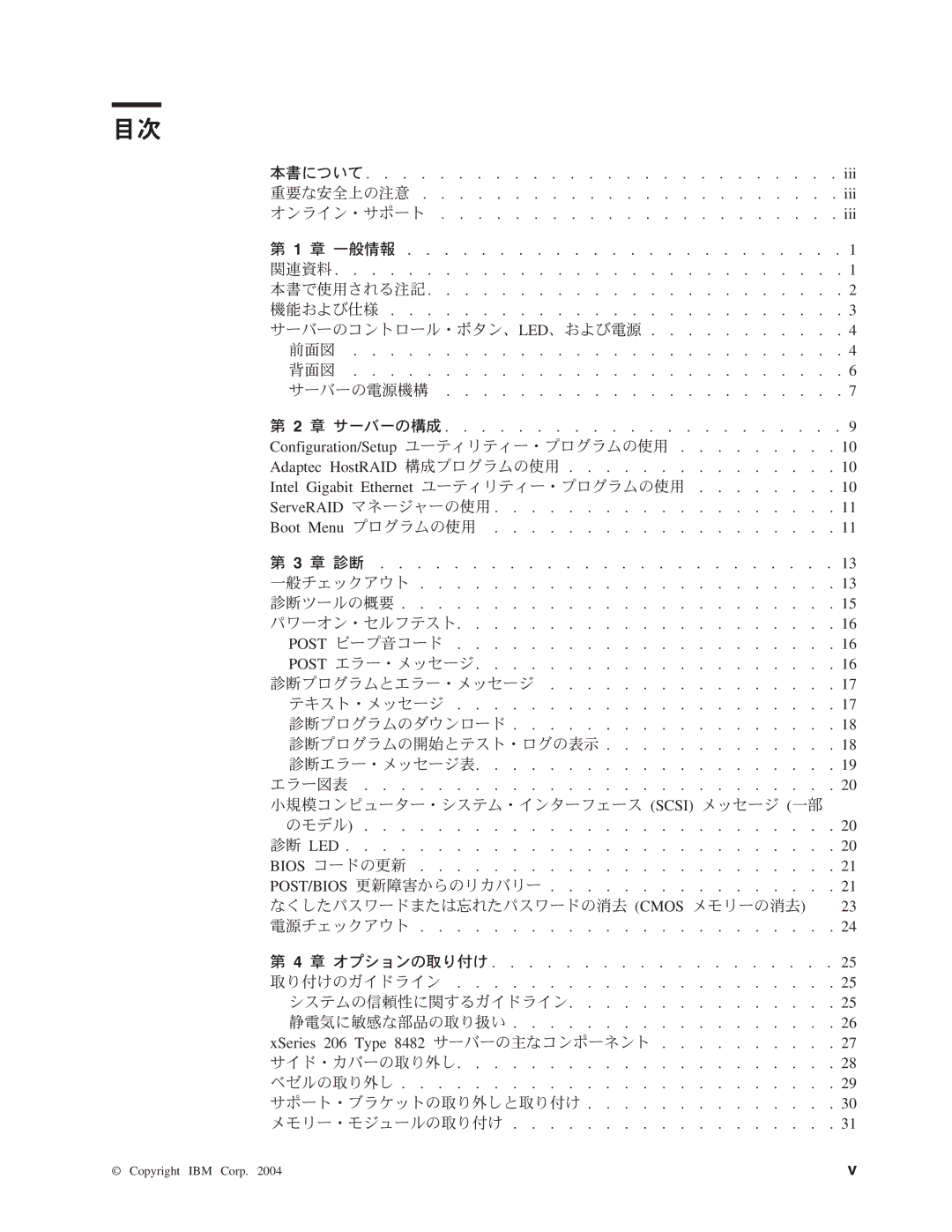 IBM 206 manual 前面図 背面図 