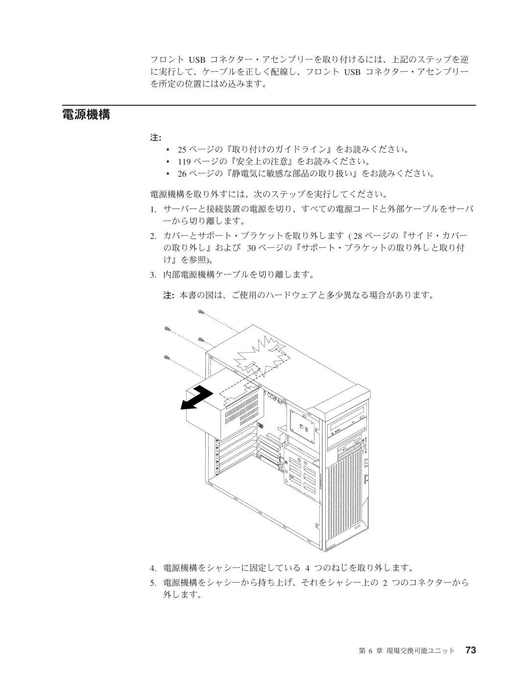 IBM 206 manual 電源機構 