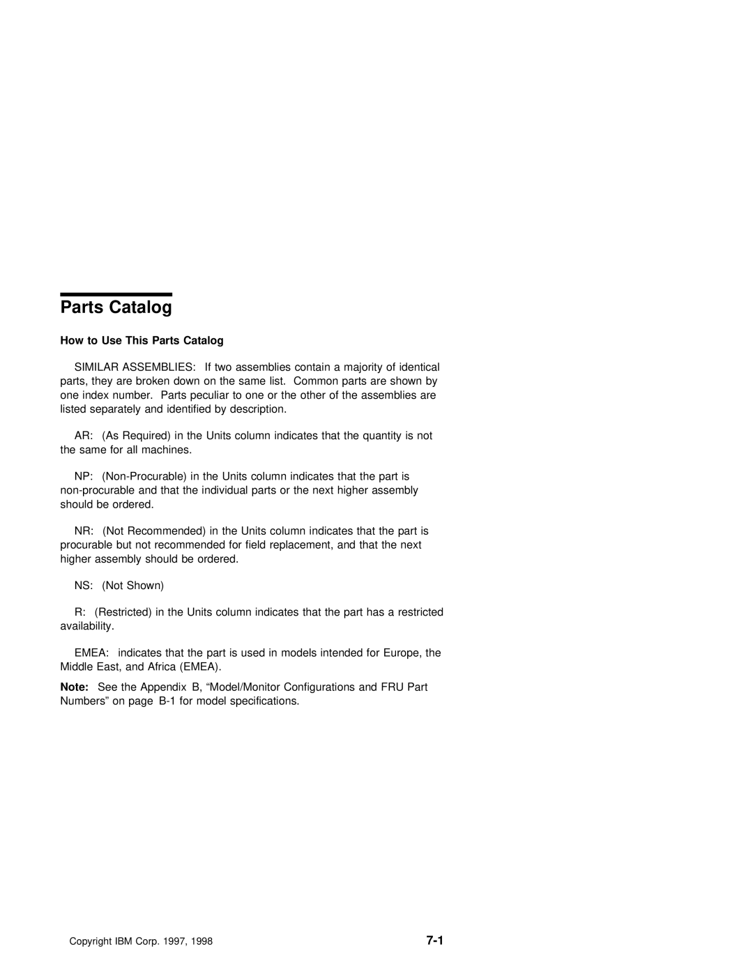 IBM 2140, 2142 manual How to Use This Parts Catalog, Similar 