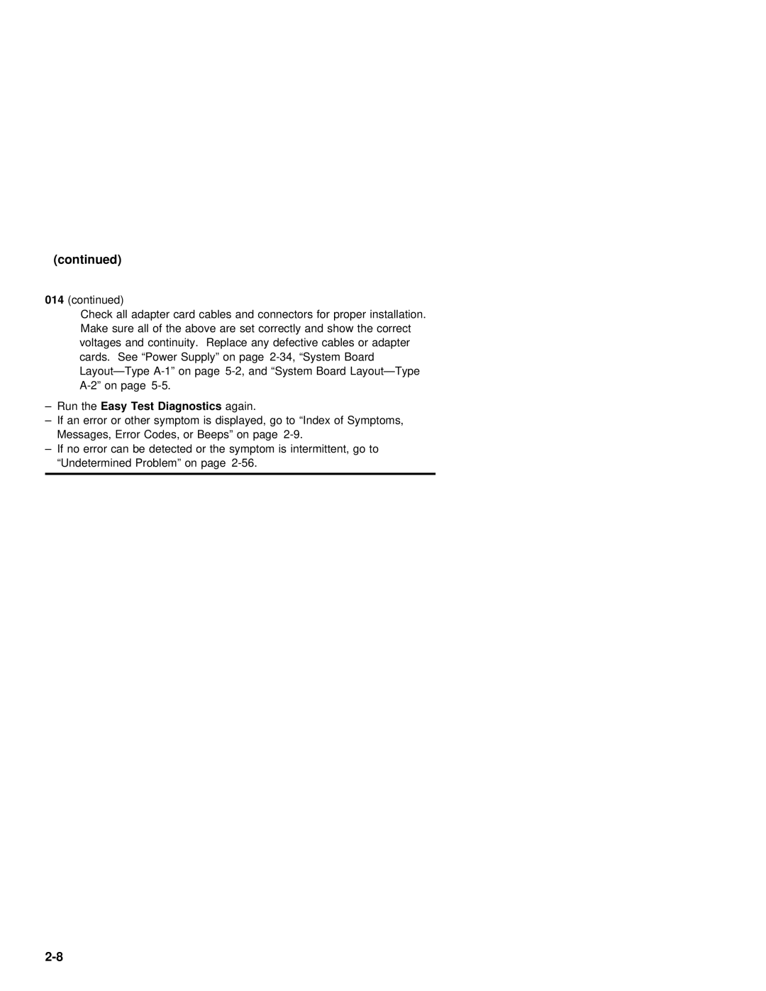 IBM 2142, 2140 manual Test Diagnostics 