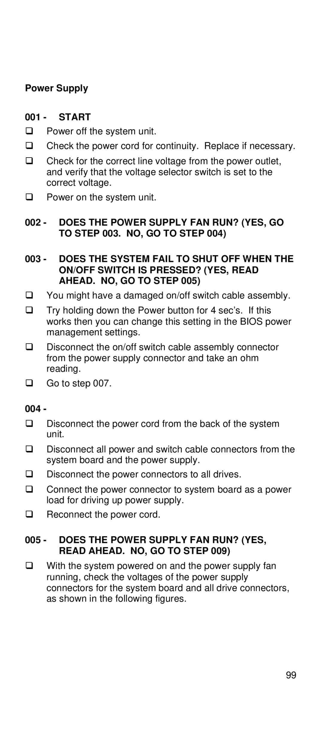 IBM 2169 manual Power Supply Start, 004 