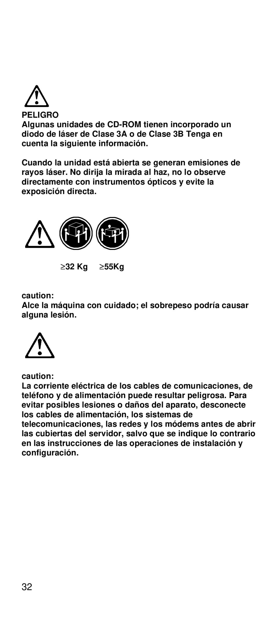 IBM 2169 manual Peligro 