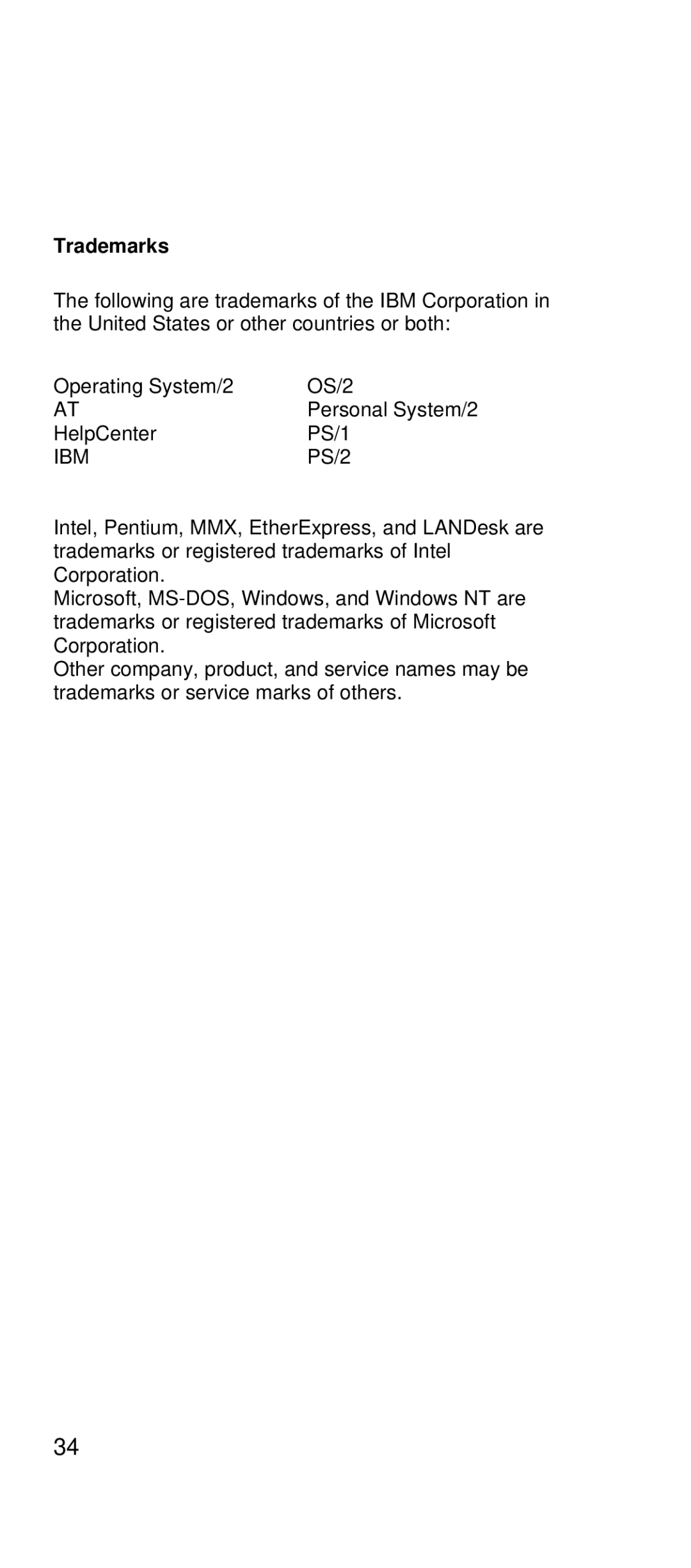 IBM 2169 manual Trademarks, Ibm 