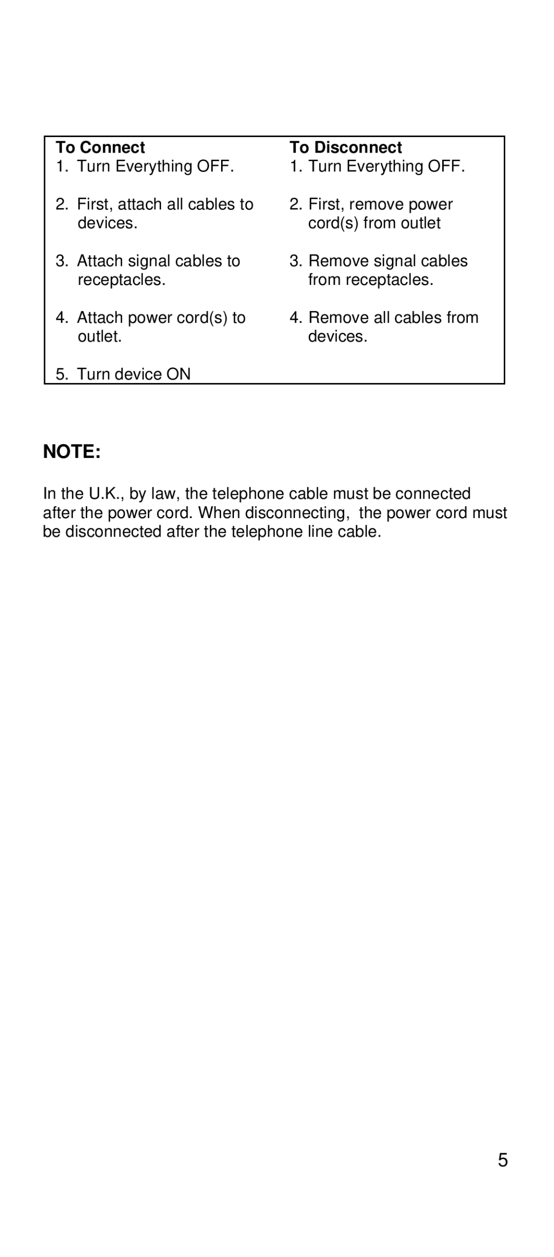 IBM 2169 manual To Connect To Disconnect 