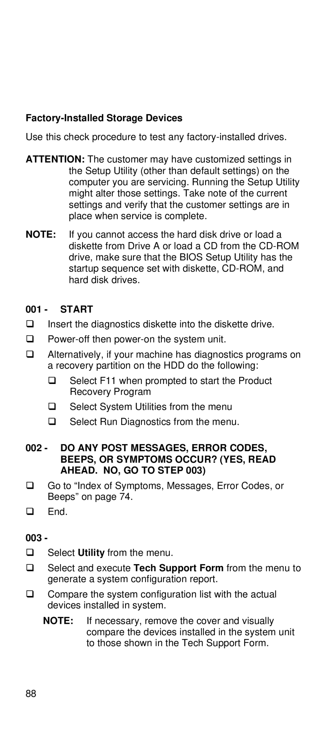 IBM 2169 manual Factory-Installed Storage Devices, 003 