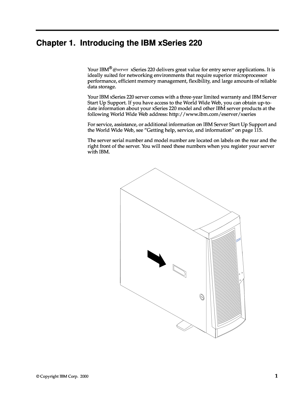 IBM 220 manual Introducing the IBM xSeries 