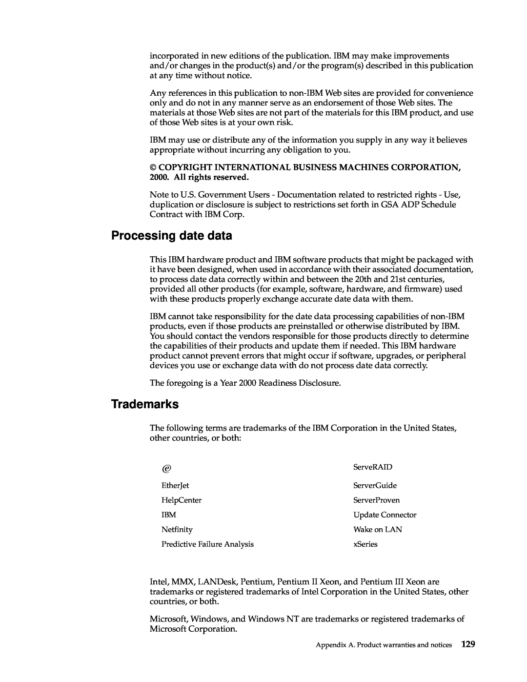 IBM 220 manual Processing date data, Trademarks 