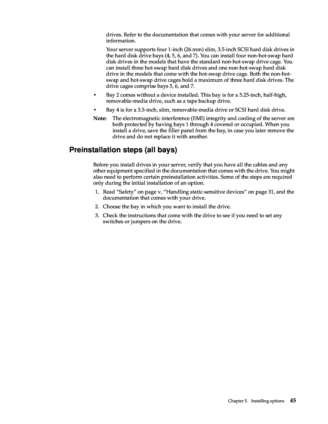 IBM 220 manual Preinstallation steps all bays 