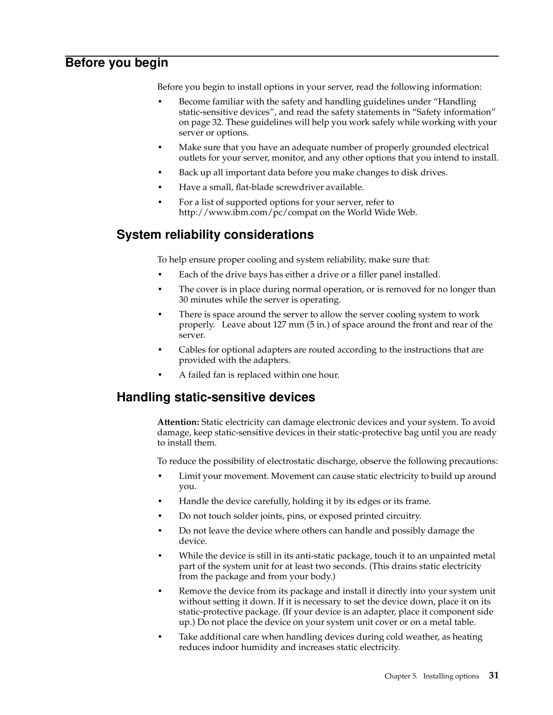 IBM 220 manual Before you begin, System reliability considerations, Handling static-sensitive devices 