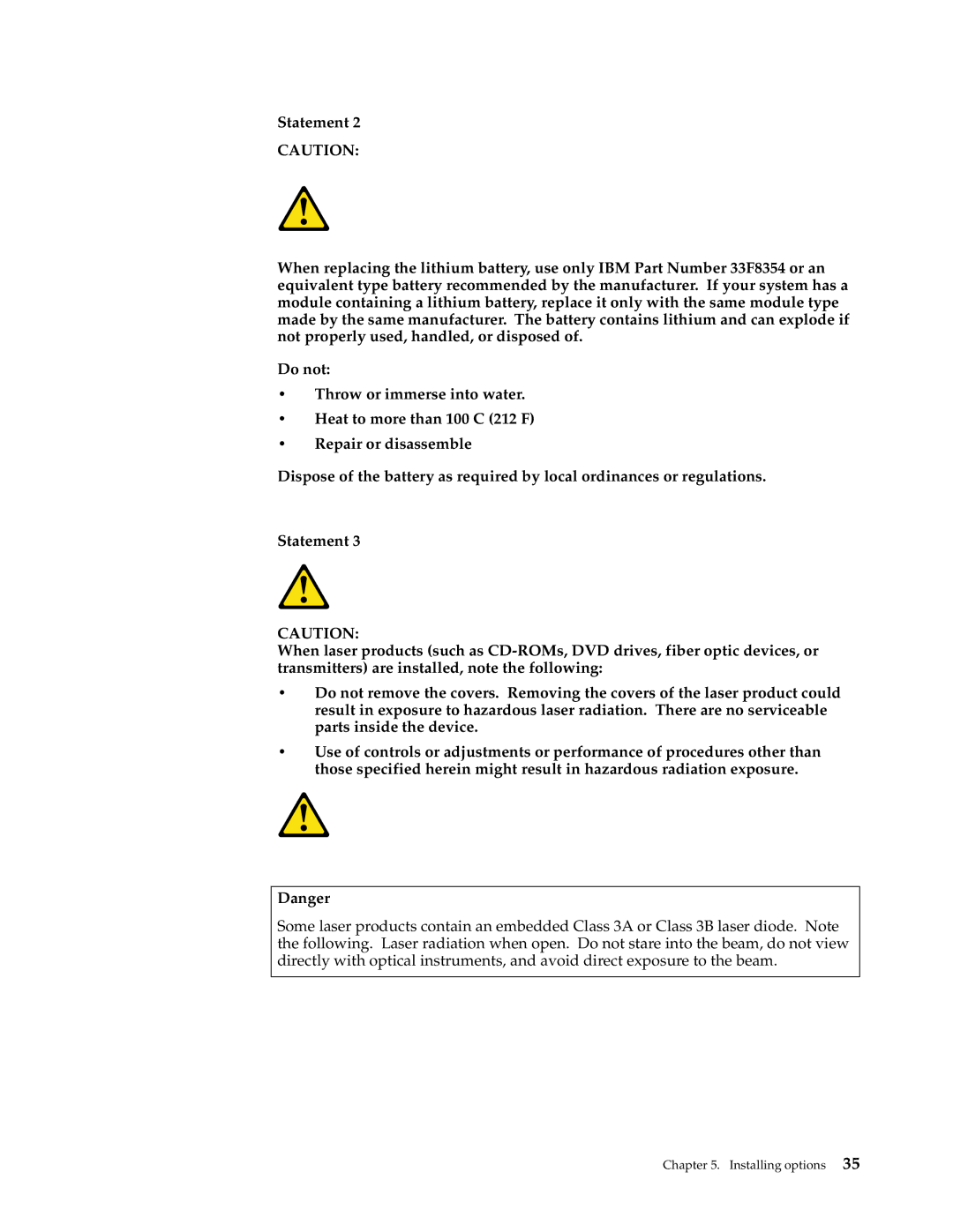 IBM 220 manual Installing options 