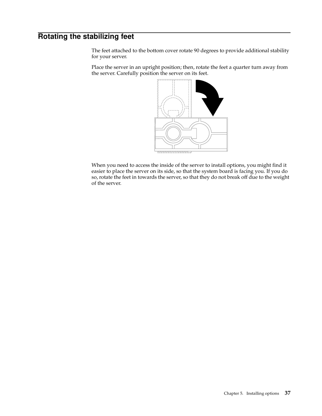 IBM 220 manual Rotating the stabilizing feet 