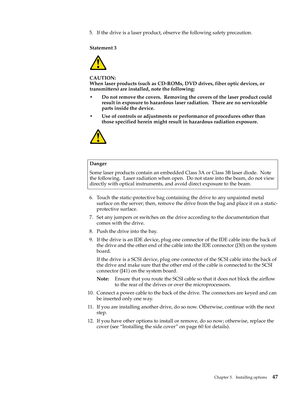 IBM 220 manual Installing options 