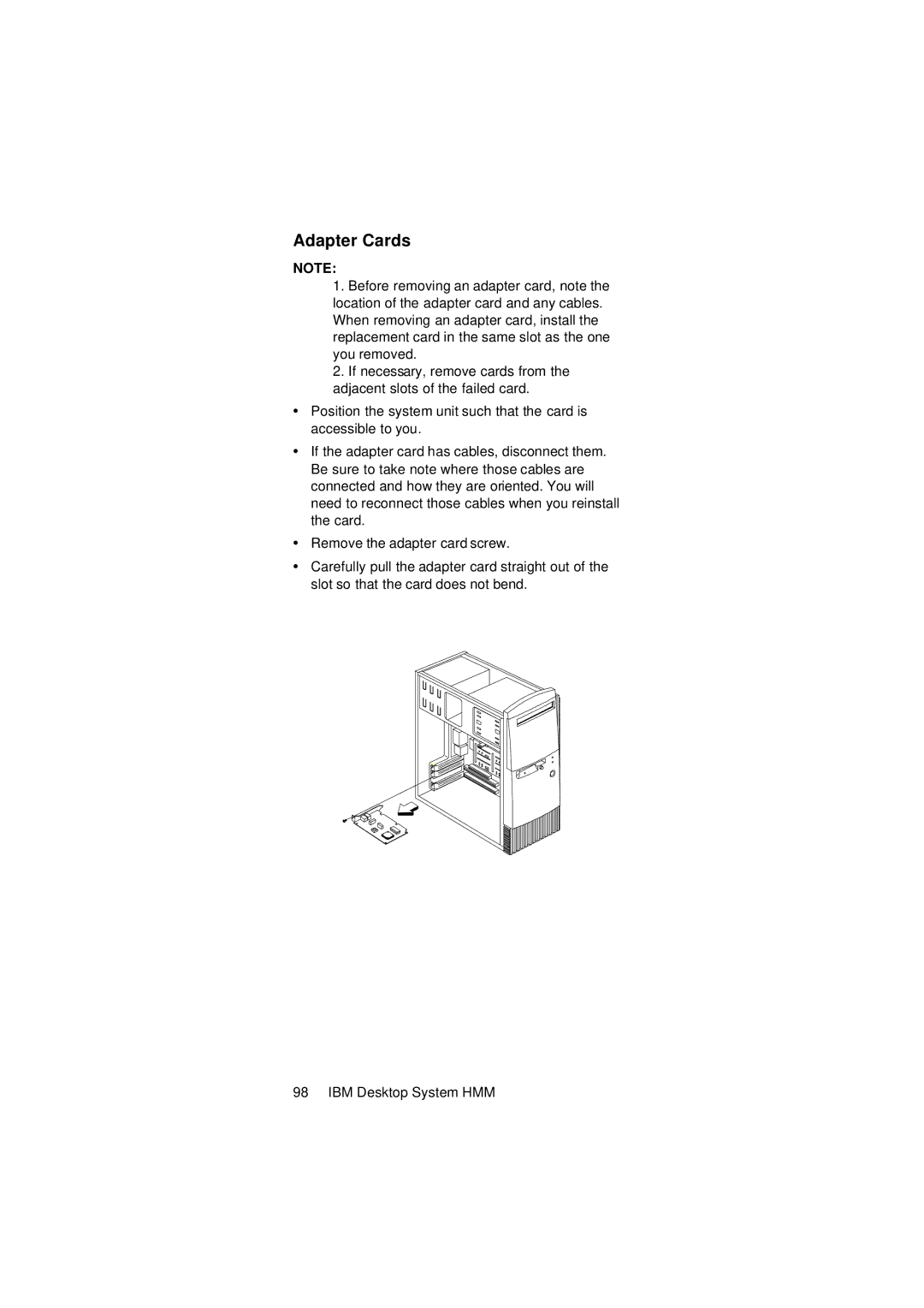 IBM 2274 manual Adapter Cards 