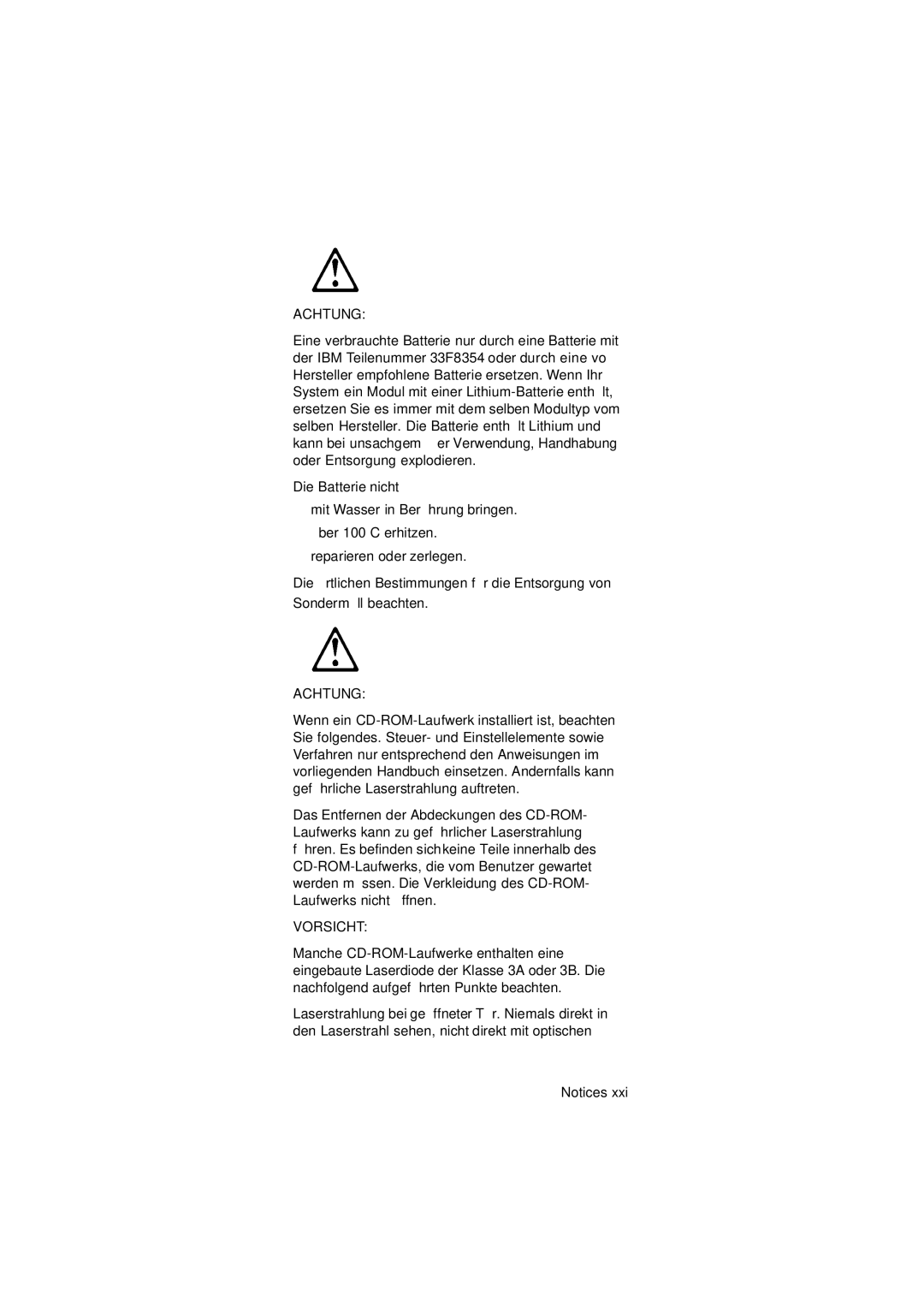 IBM 2274 manual Achtung 