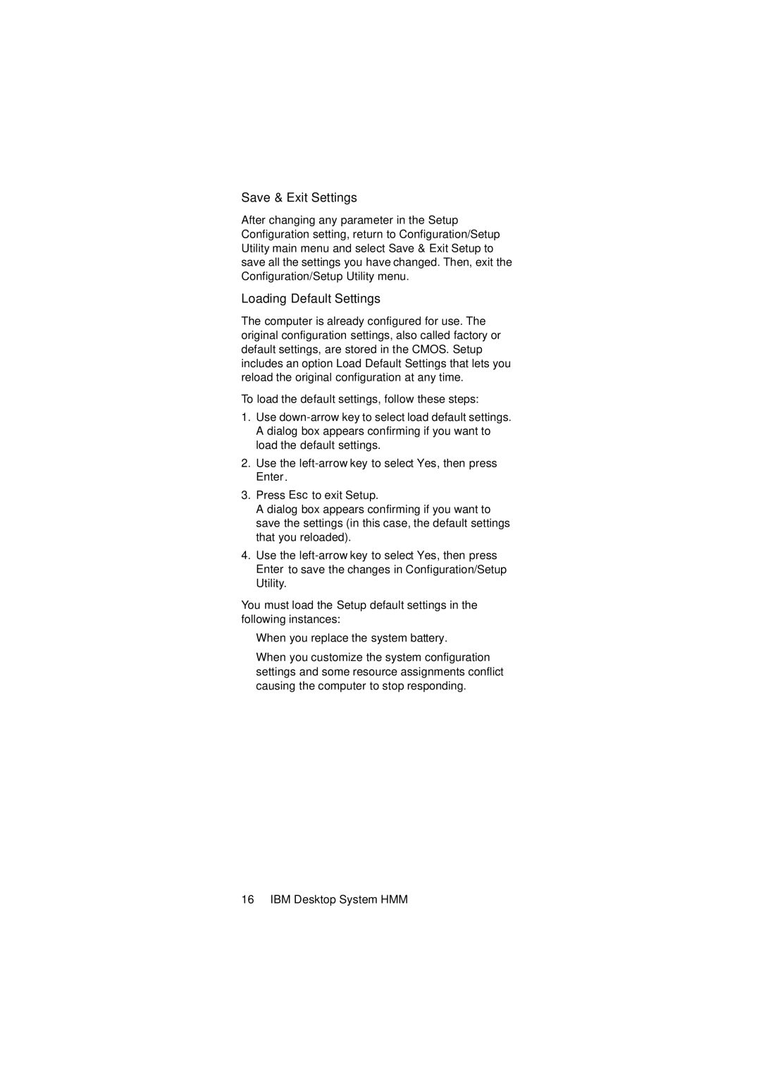 IBM 2274 manual Save & Exit Settings 