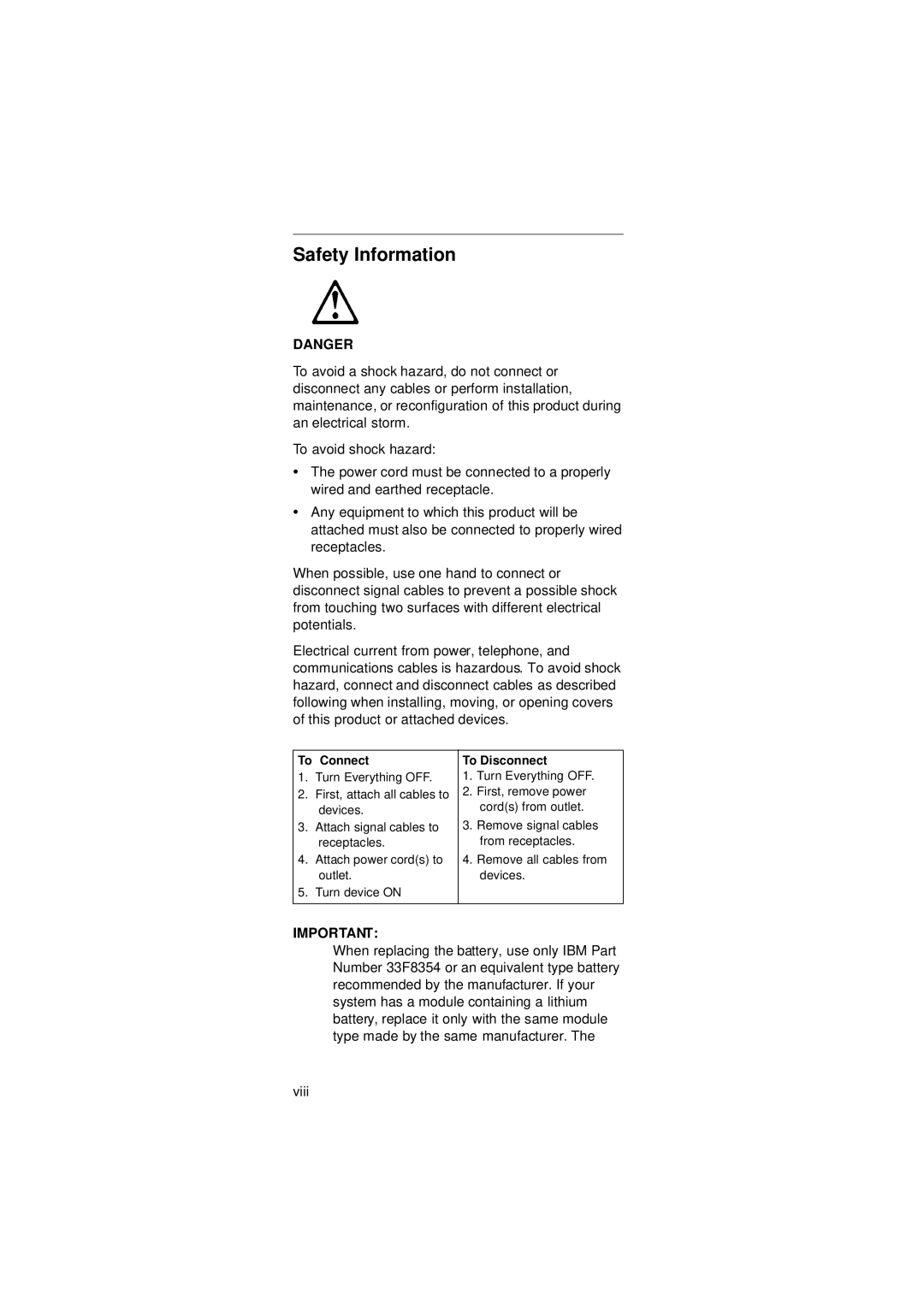 IBM 2274 manual Safety Information, To Connect To Disconnect 