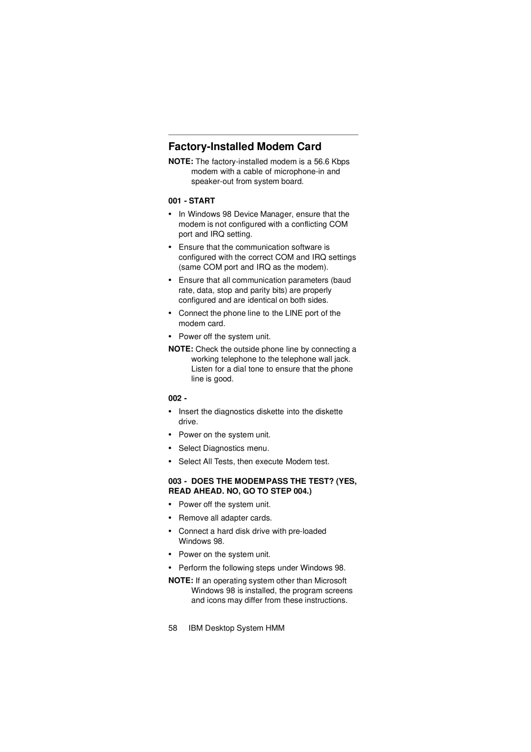 IBM 2274 manual Factory-Installed Modem Card, 002 