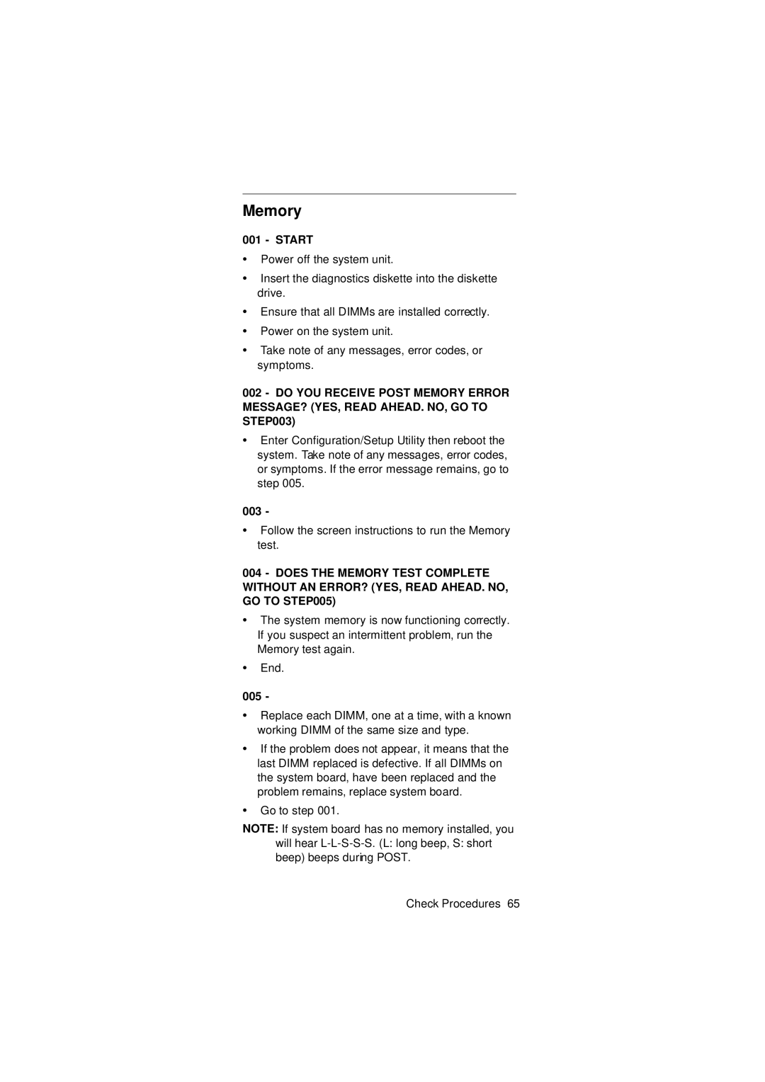 IBM 2274 manual Follow the screen instructions to run the Memory test 