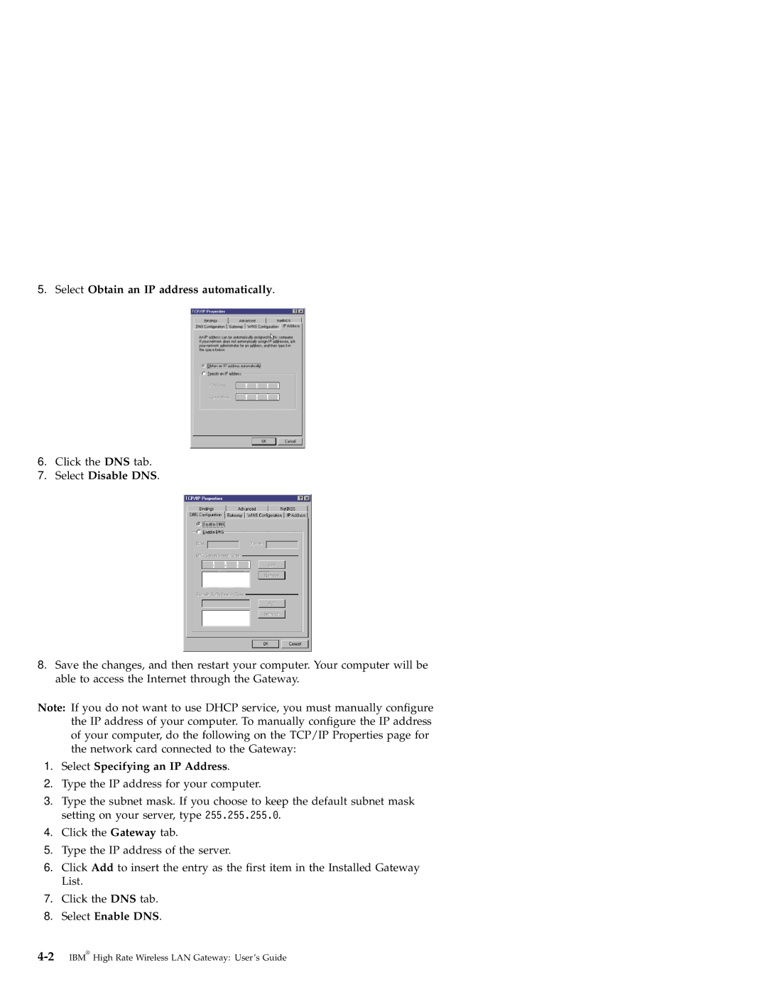 IBM 22P6415 manual Select Obtain an IP address automatically 