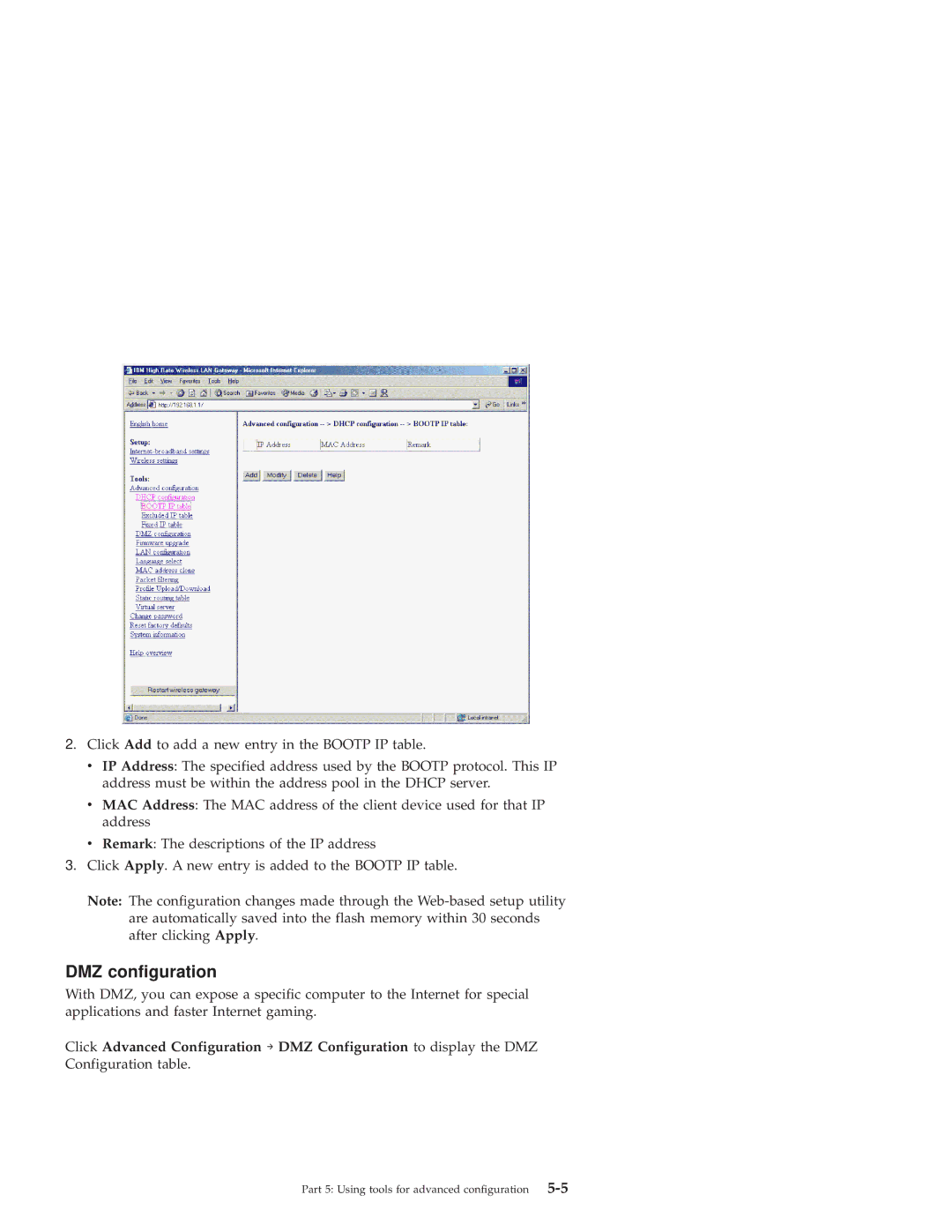 IBM 22P6415 manual DMZ configuration 