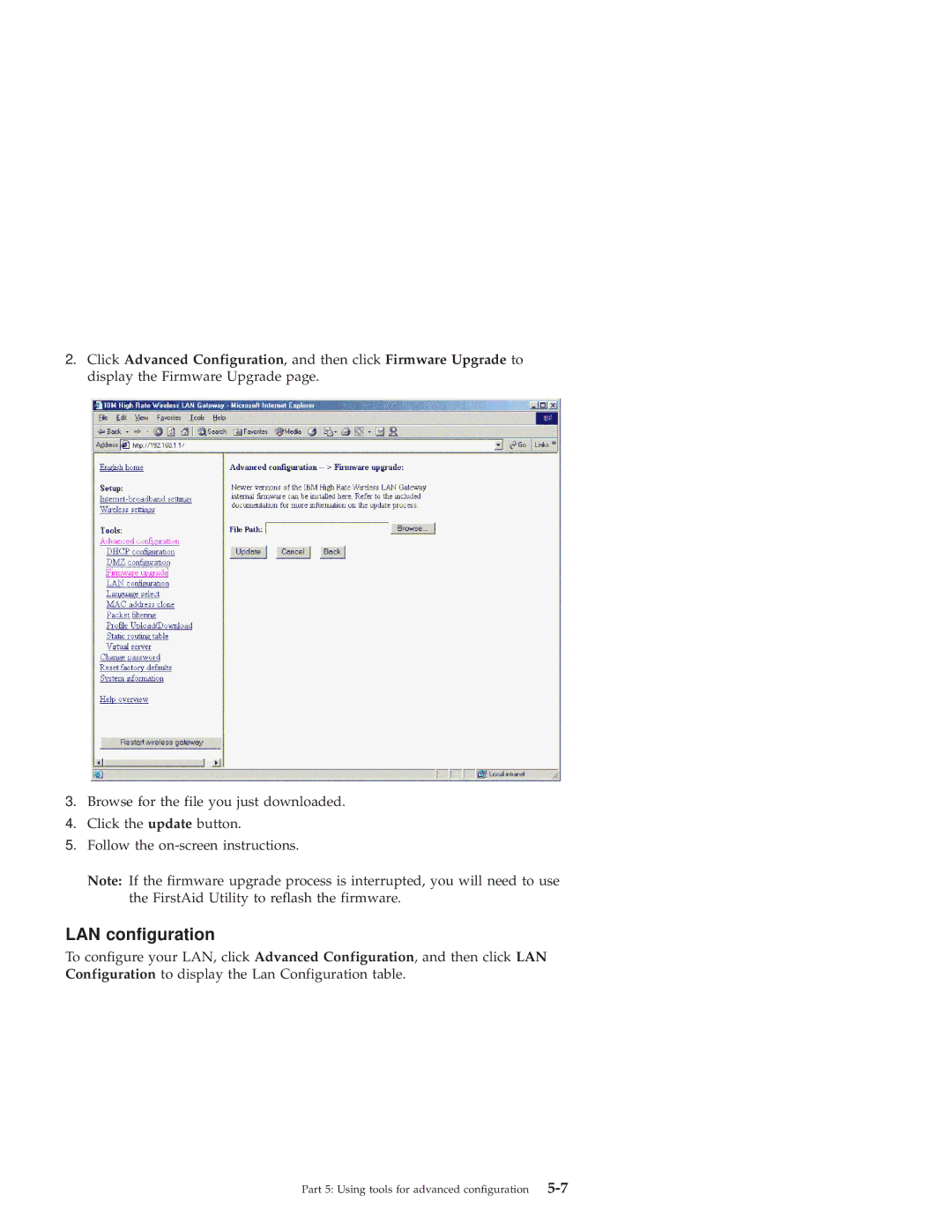 IBM 22P6415 manual LAN configuration 