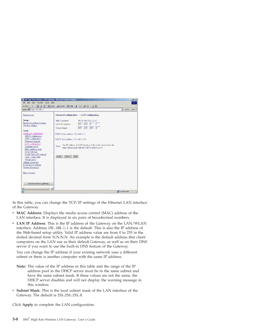 IBM 22P6415 manual 8IBM High Rate Wireless LAN Gateway User’s Guide 