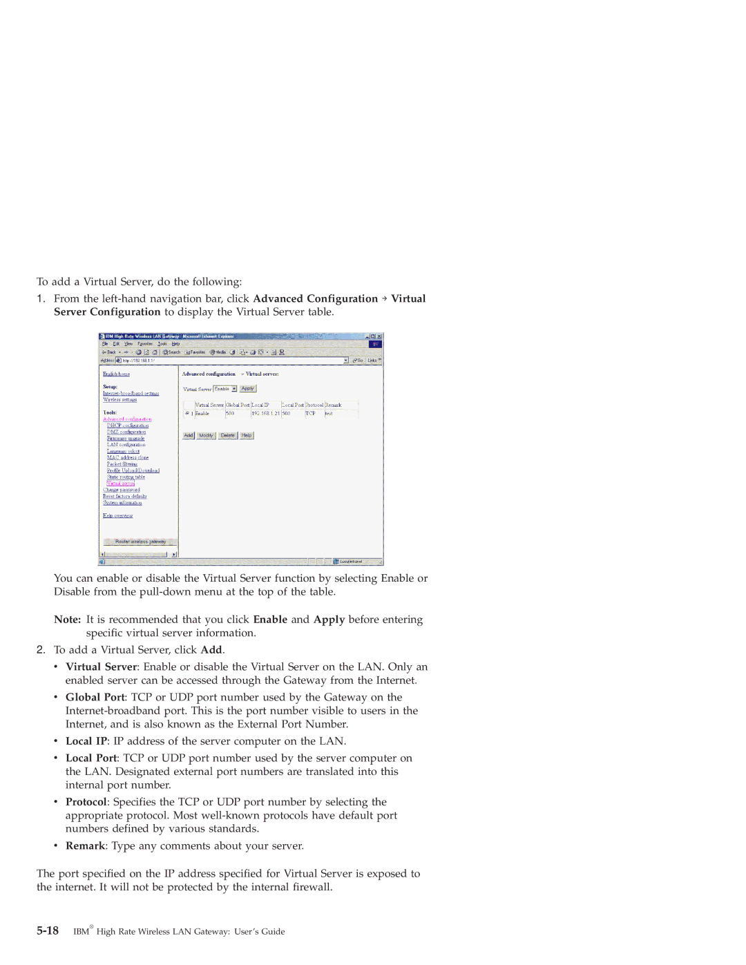 IBM 22P6415 manual 18IBM High Rate Wireless LAN Gateway User’s Guide 